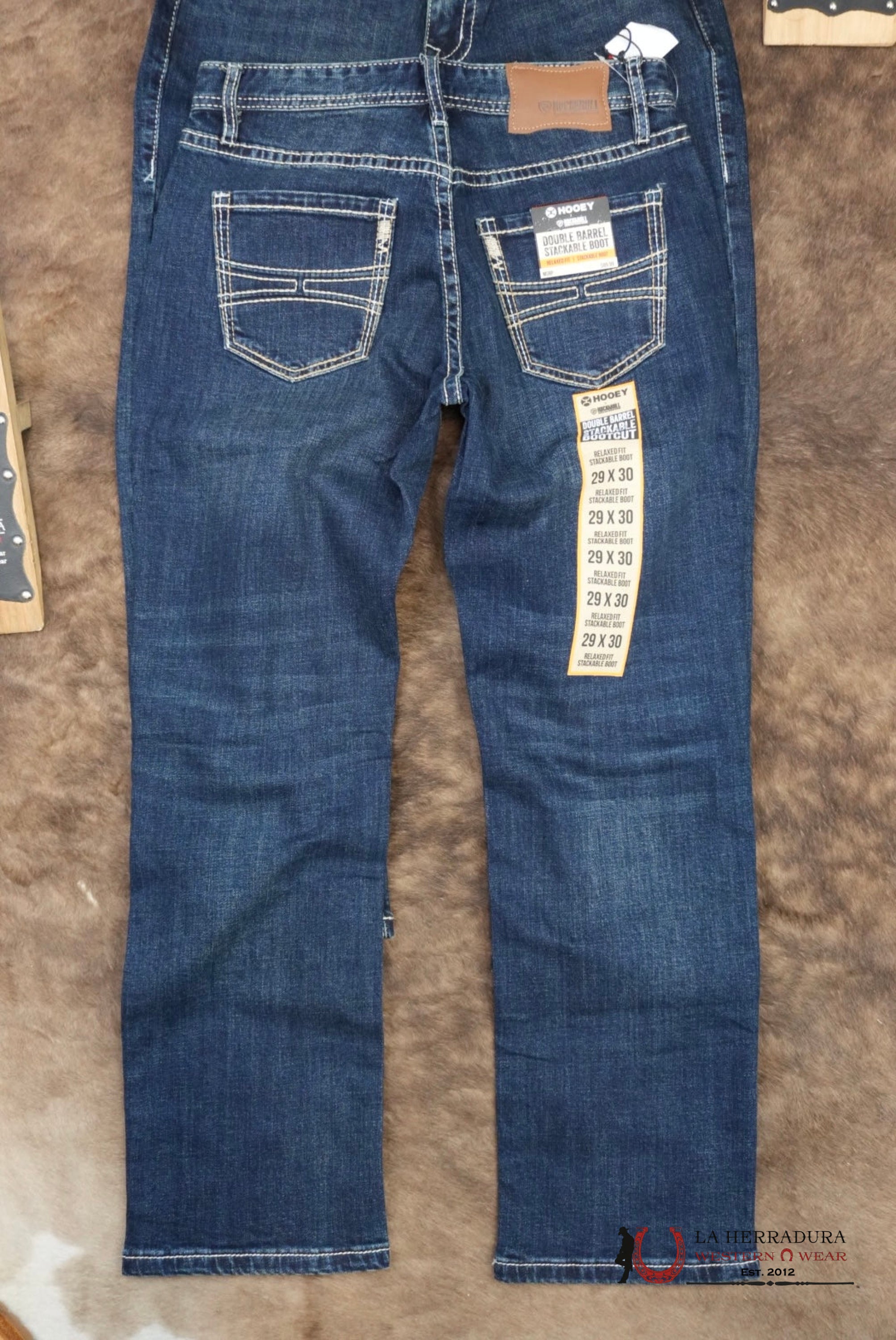 HOOEY ROCK&ROLLRELAXED FIT STACKABLE BOOTCUT JEANS - DARK WASH ROPA HOMBRES