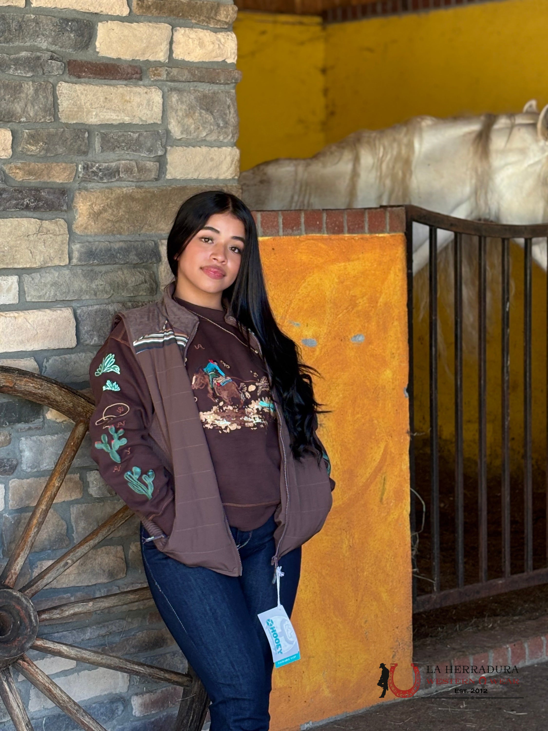 Hooey Women Serape/Solid Packble Vest Ropa Mujeres