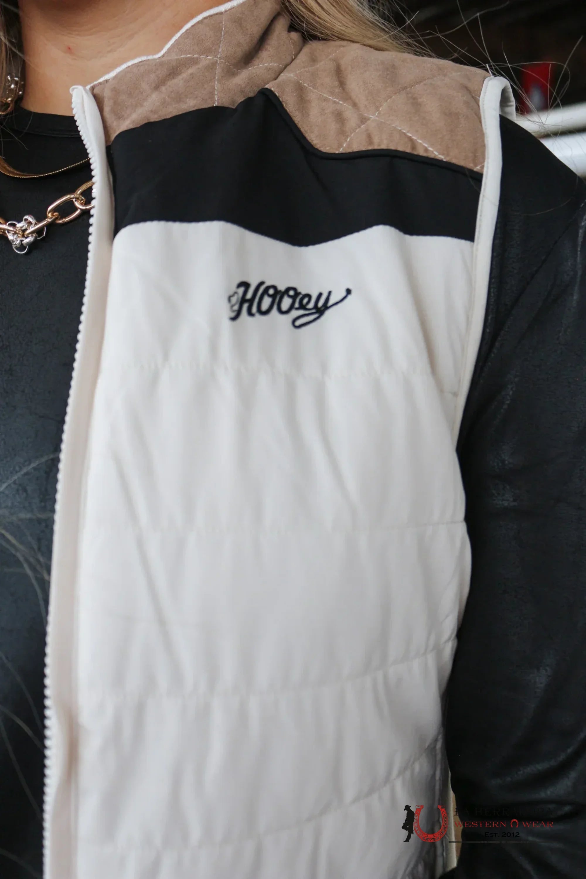 Hooey Women Tan Cream Puffer Vest Ropa Mujeres