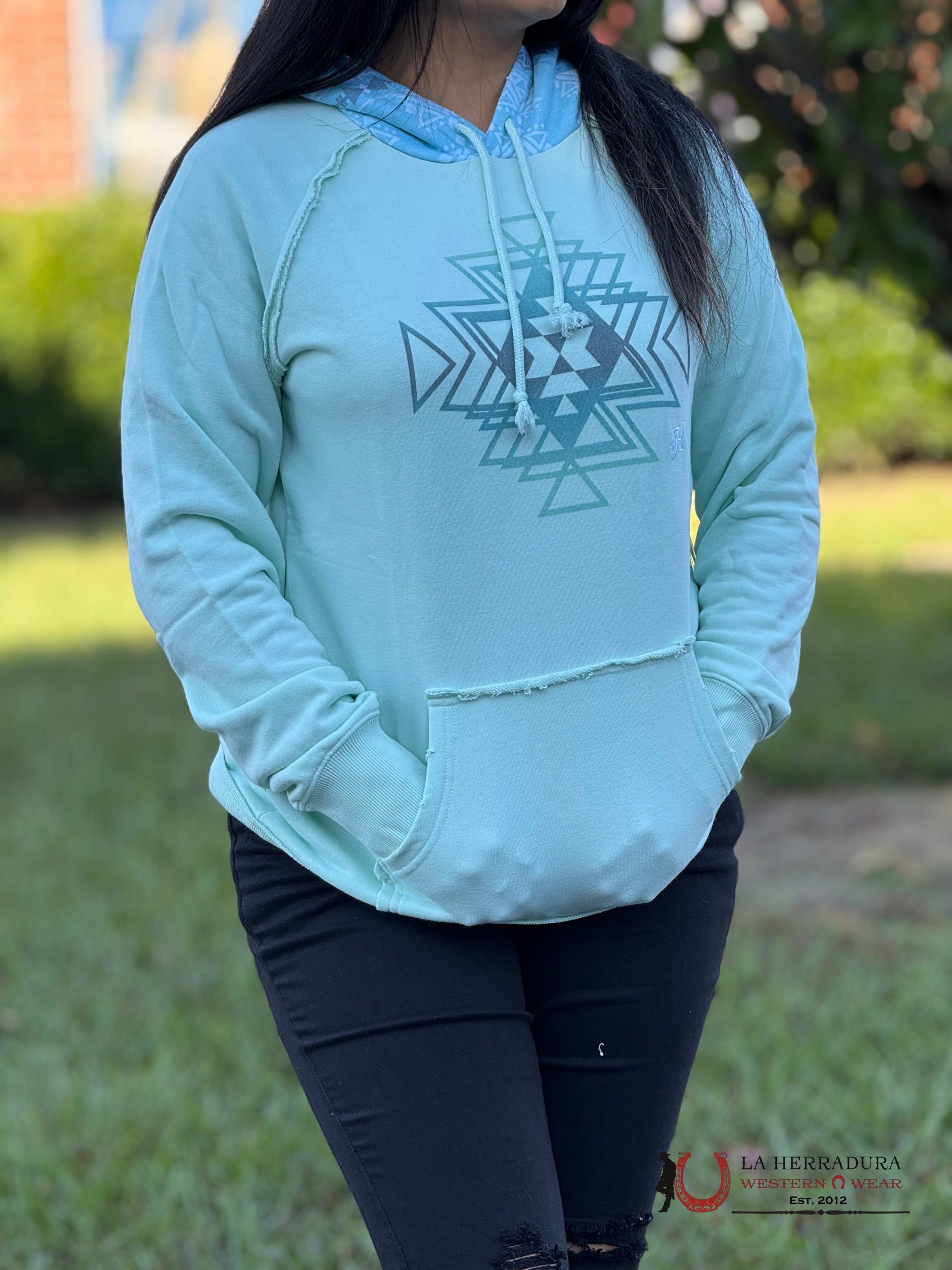 Hooey Womens Chaparral Teal Hoodie- 25Tl Ropa Mujeres