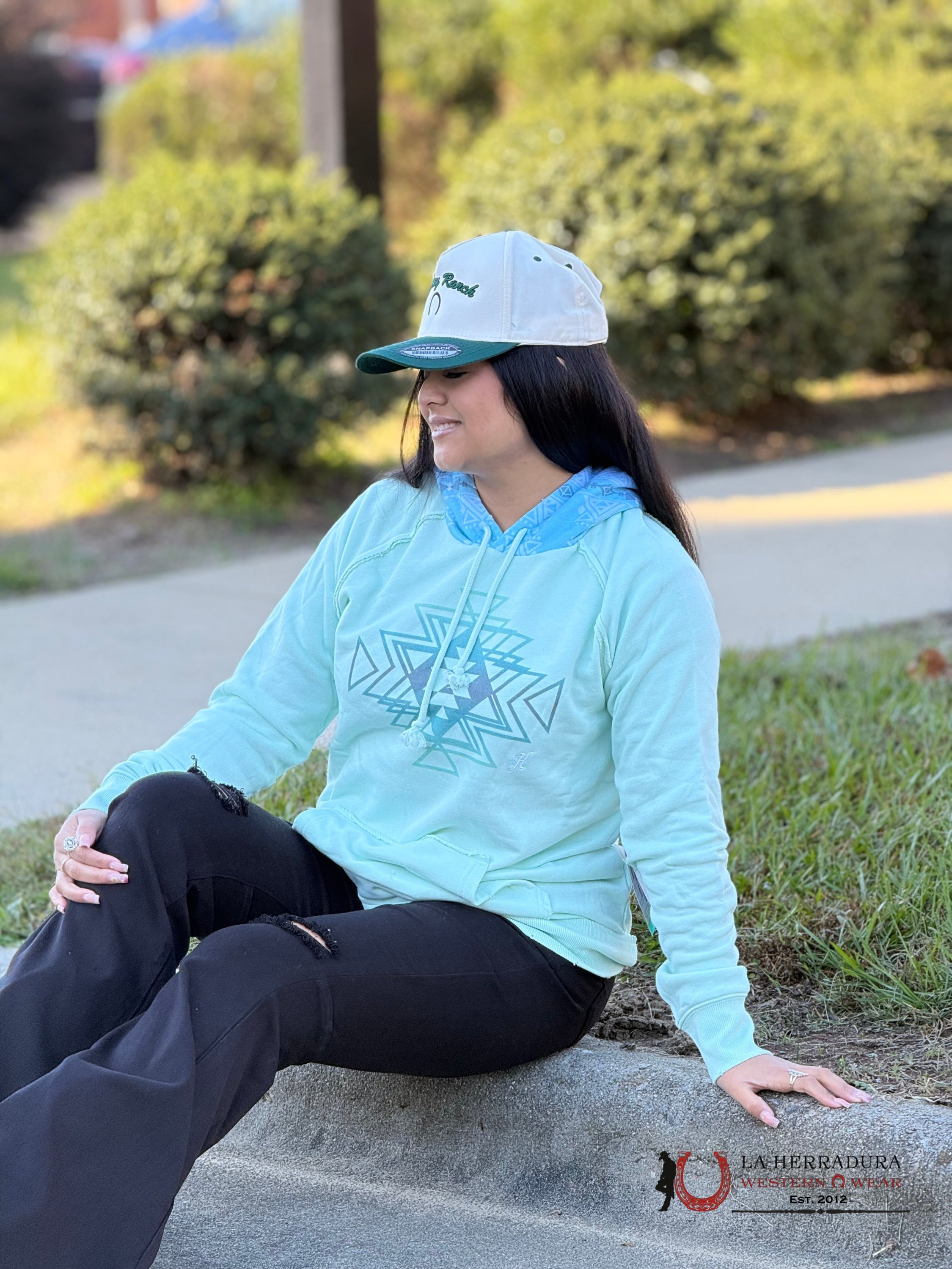 Hooey Womens Chaparral Teal Hoodie- 25Tl Ropa Mujeres