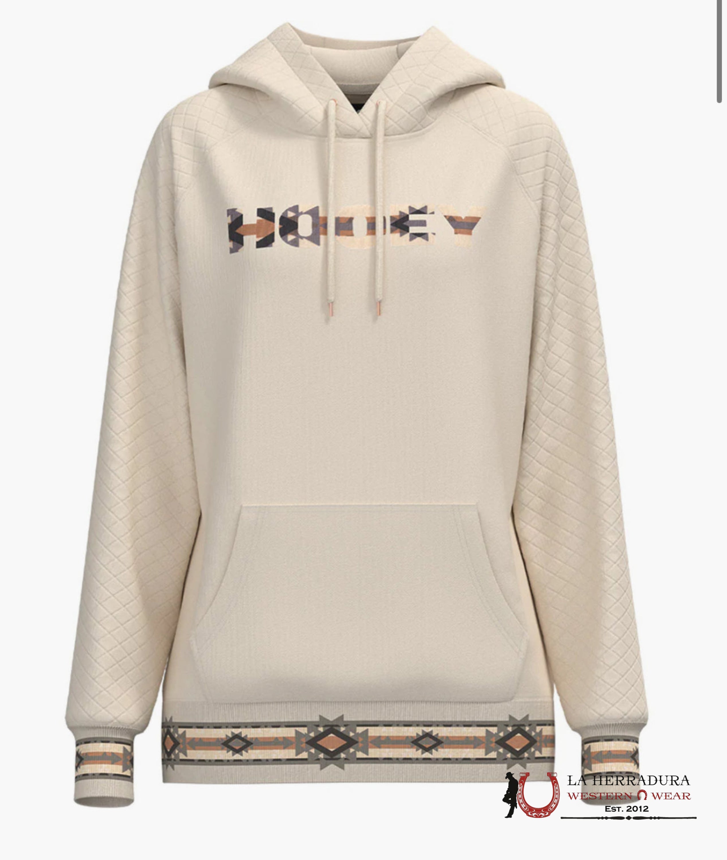 Hooey Womens Cream Quilted Legendary Hoodie Ropa Mujeres