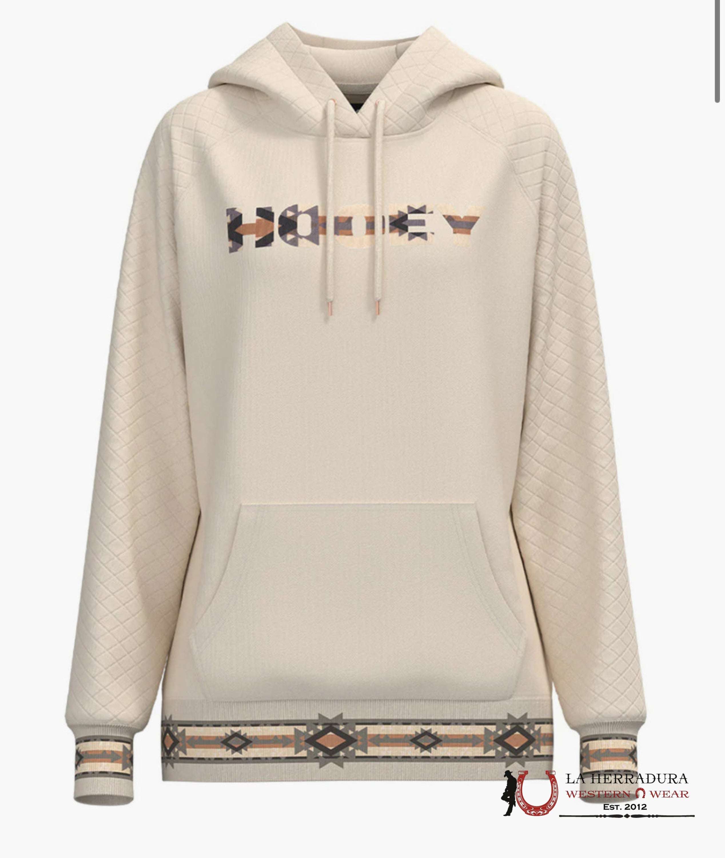 Hooey Womens Cream Quilted Legendary Hoodie Ropa Mujeres