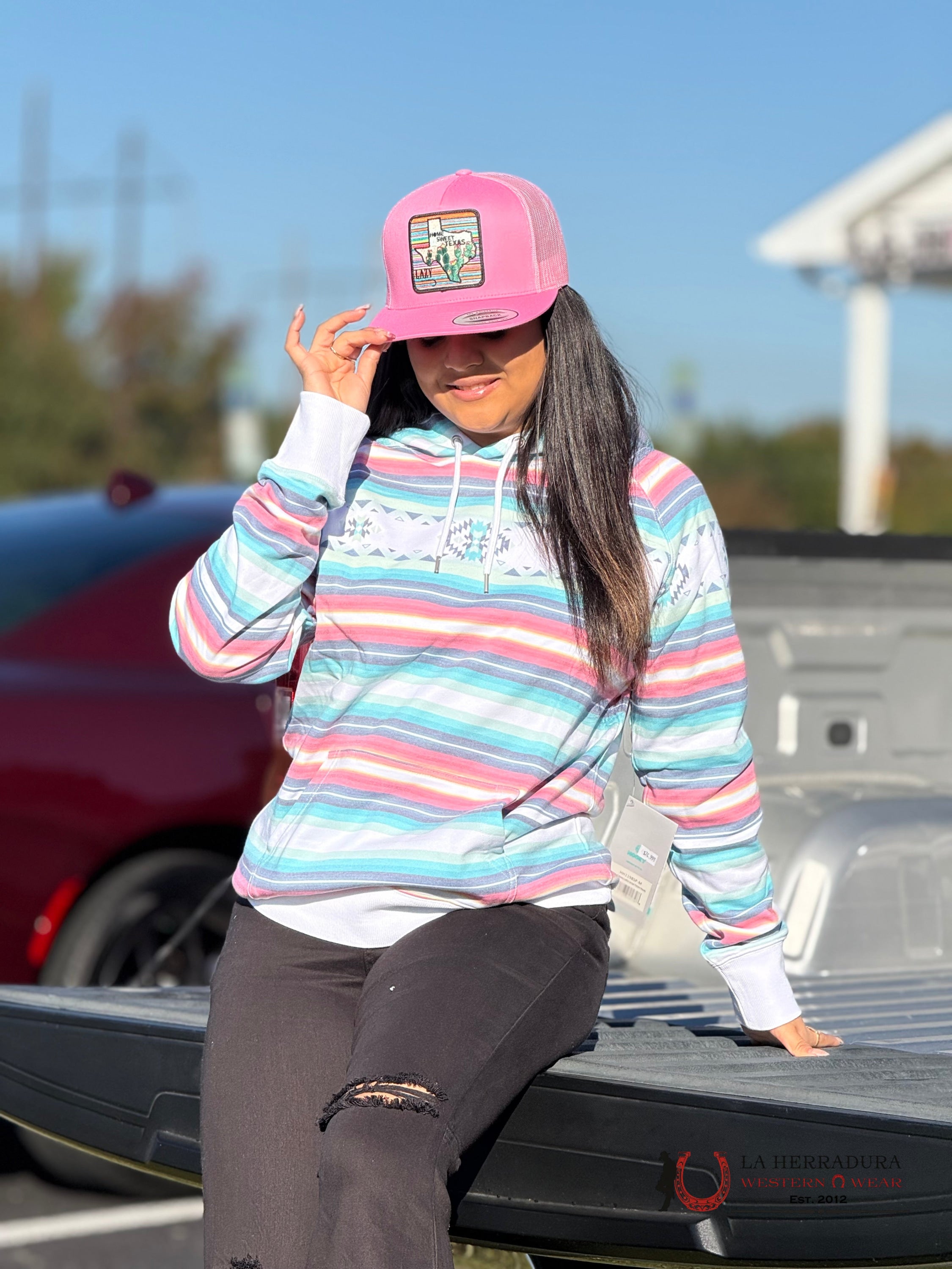 Hooey Womens Serape Pattern Hoodie- 98Sp Ropa Mujeres