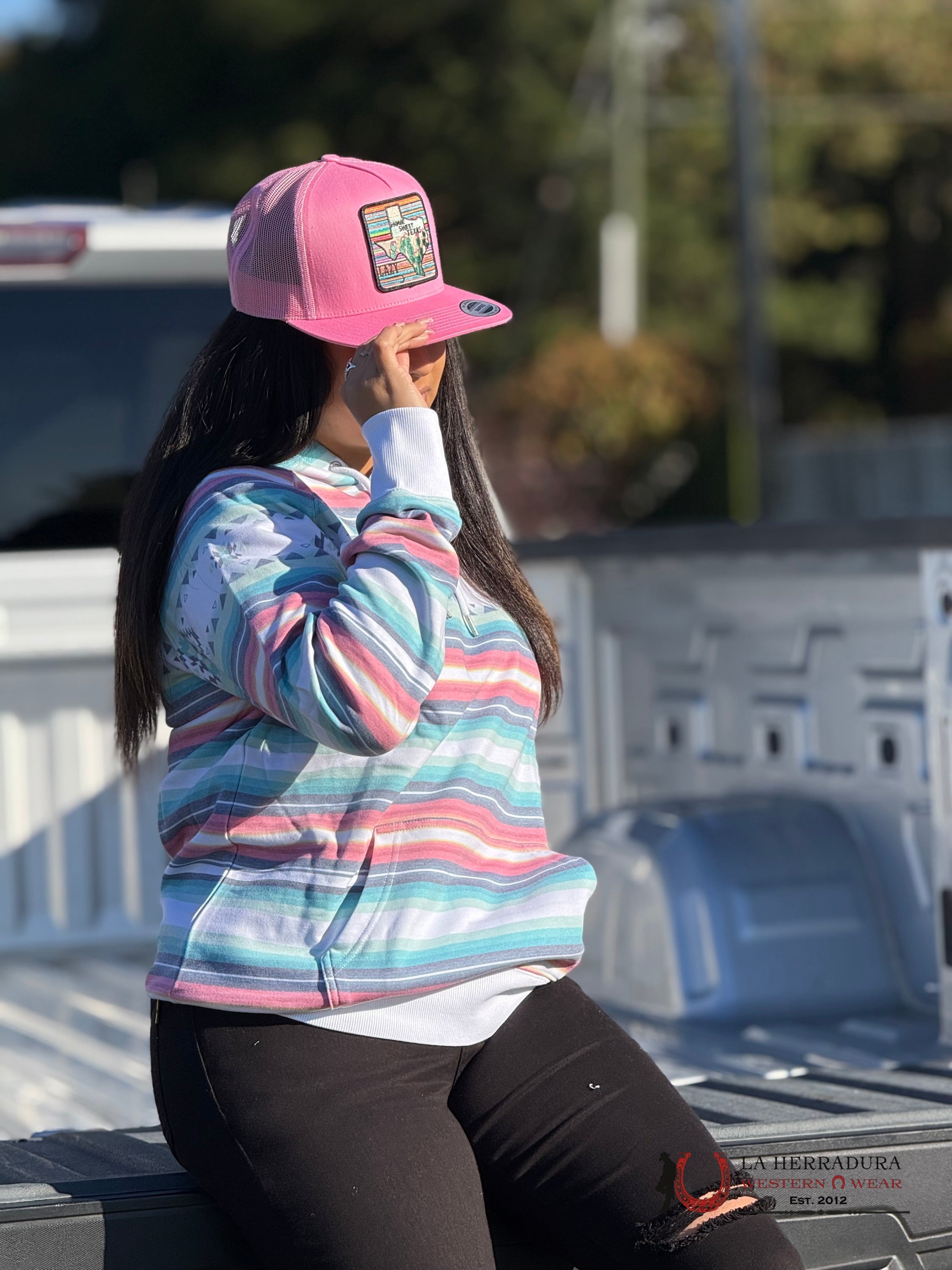 Hooey Womens Serape Pattern Hoodie- 98Sp Ropa Mujeres