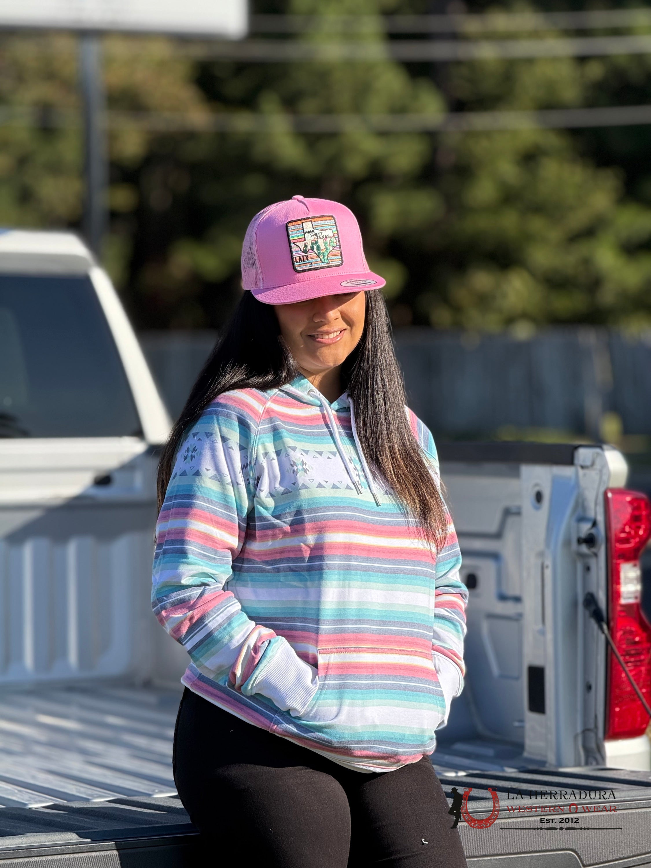 Hooey Womens Serape Pattern Hoodie- 98Sp Ropa Mujeres