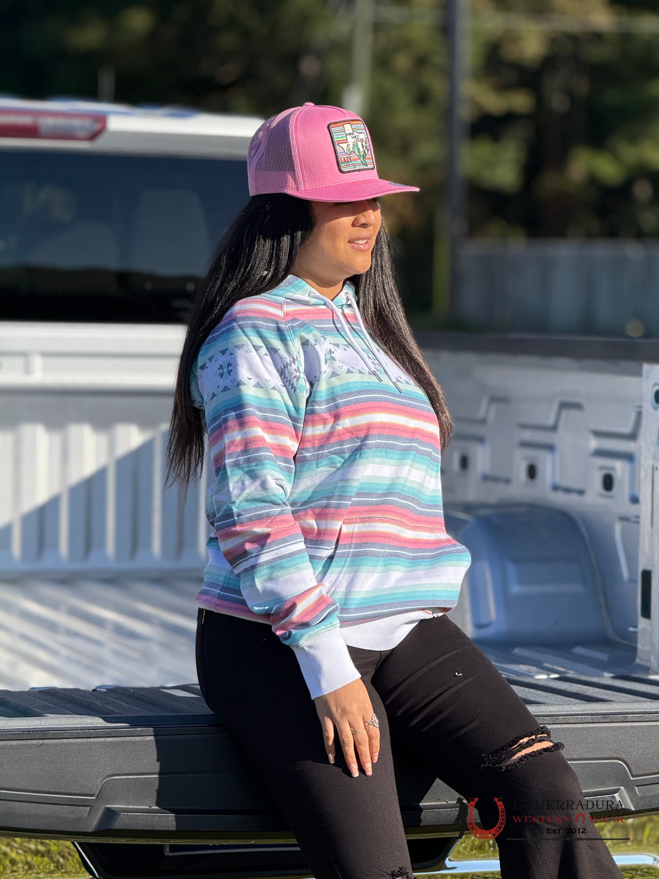 Hooey Womens Serape Pattern Hoodie- 98Sp Ropa Mujeres