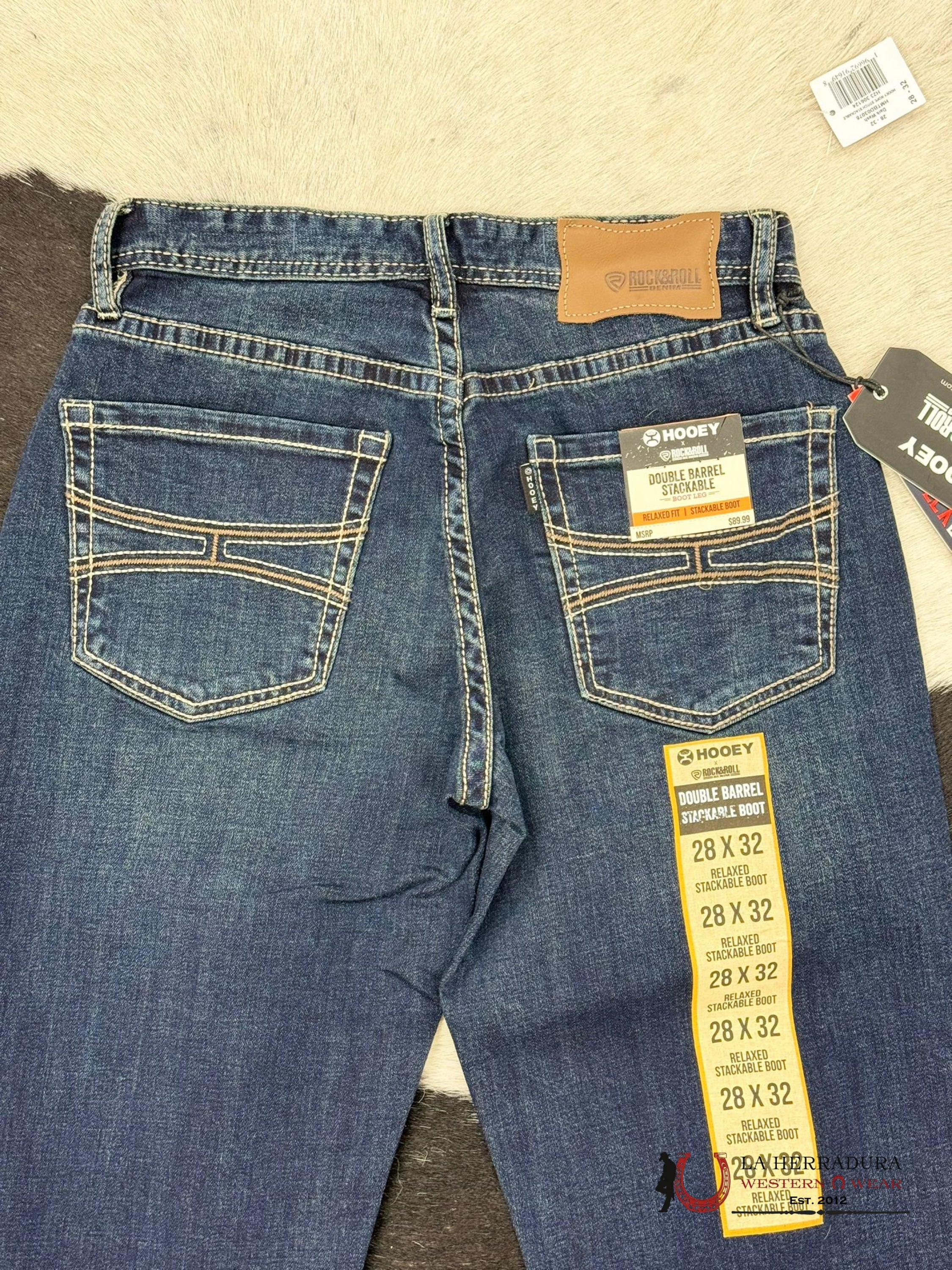 Hooey X Rock & Roll Double Barrel Stackable Boot Leg Ropa Hombres