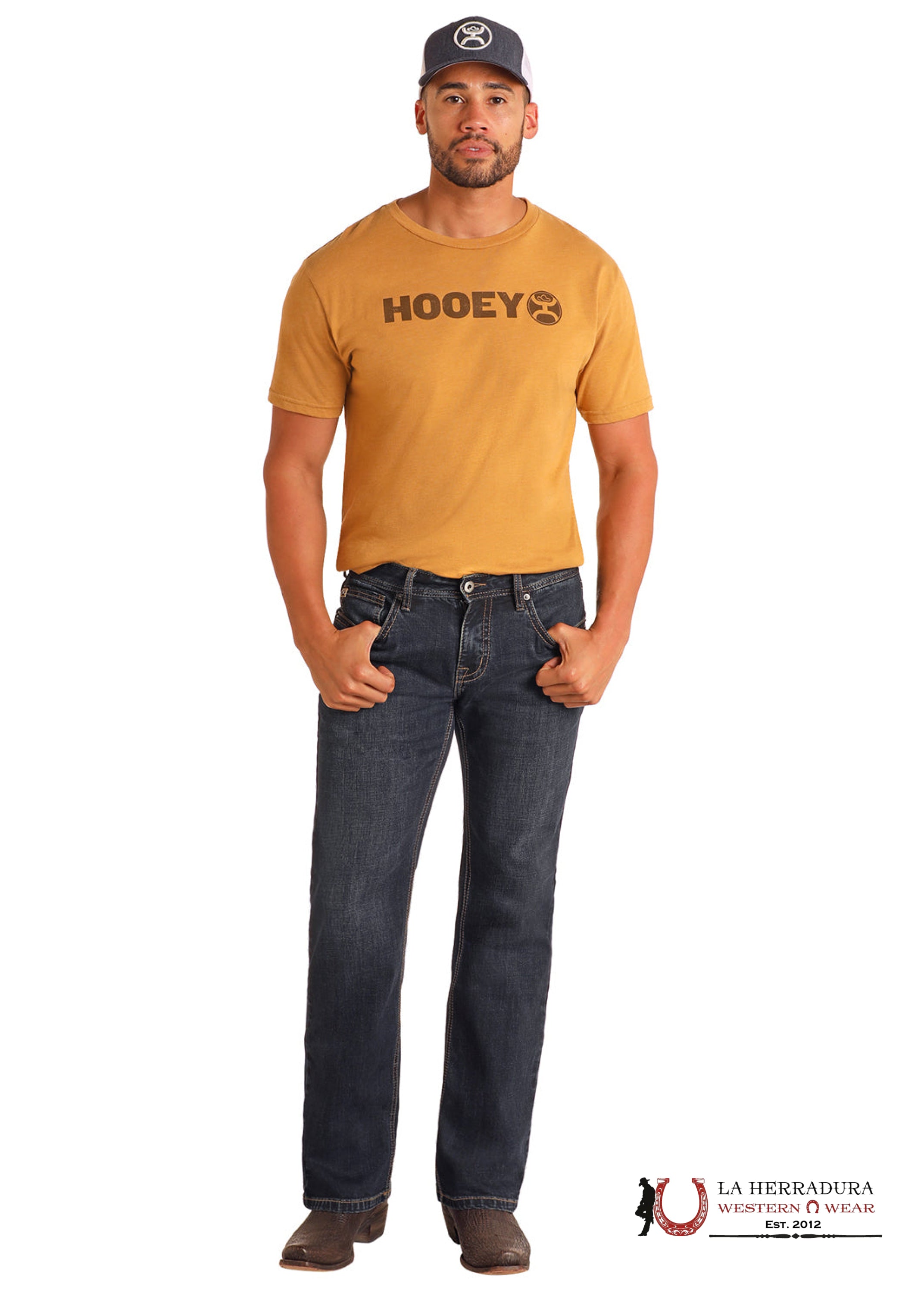 HOOEY X ROCK&ROLL PISTOL STRAIGHT BOOT DARK VINTAGE REGULAR FIT HM1PD06226 ROPA HOMBRES