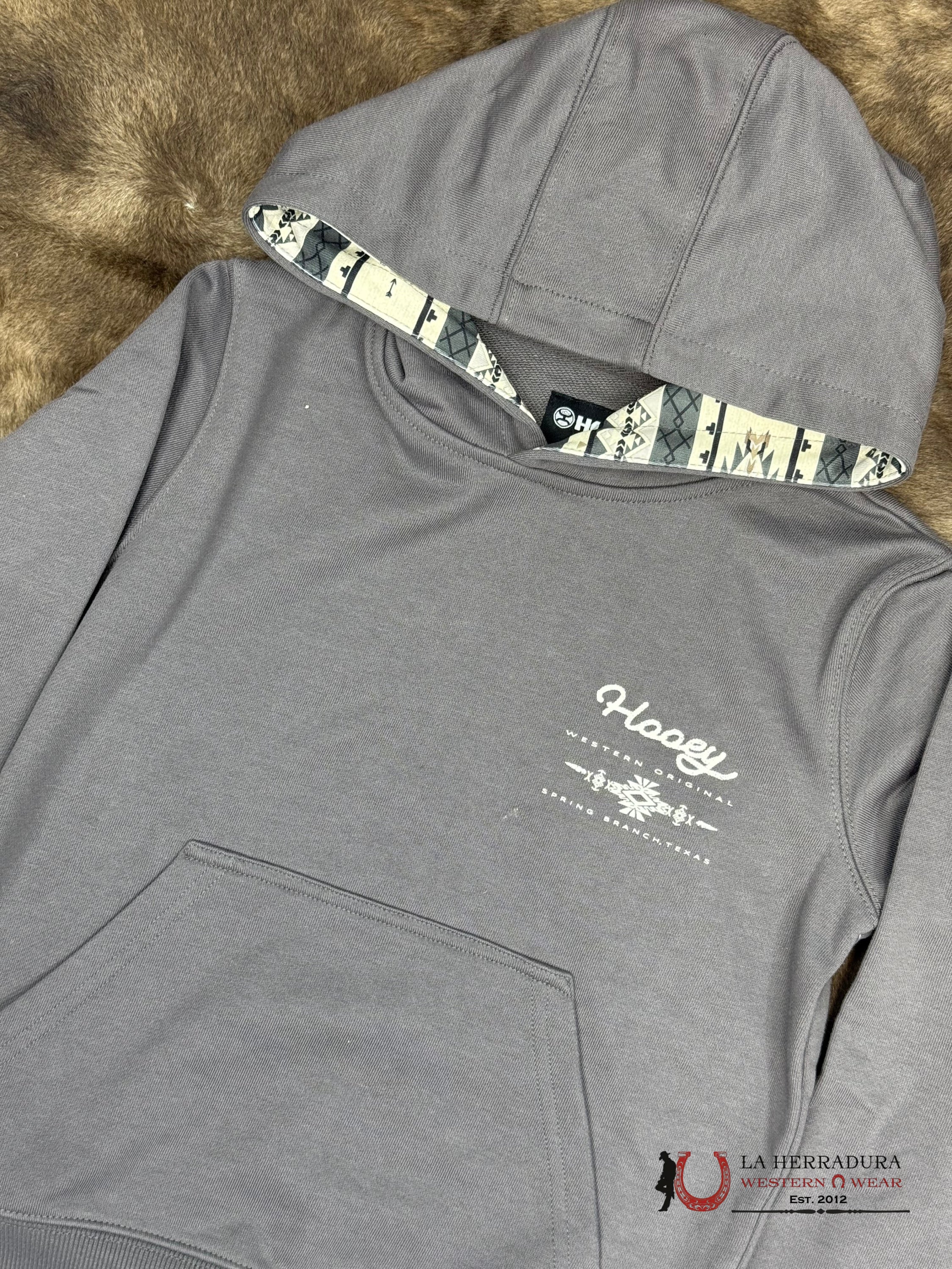Hooey Youth Boys Peyote Steel Grey Hoody NIÑOS
