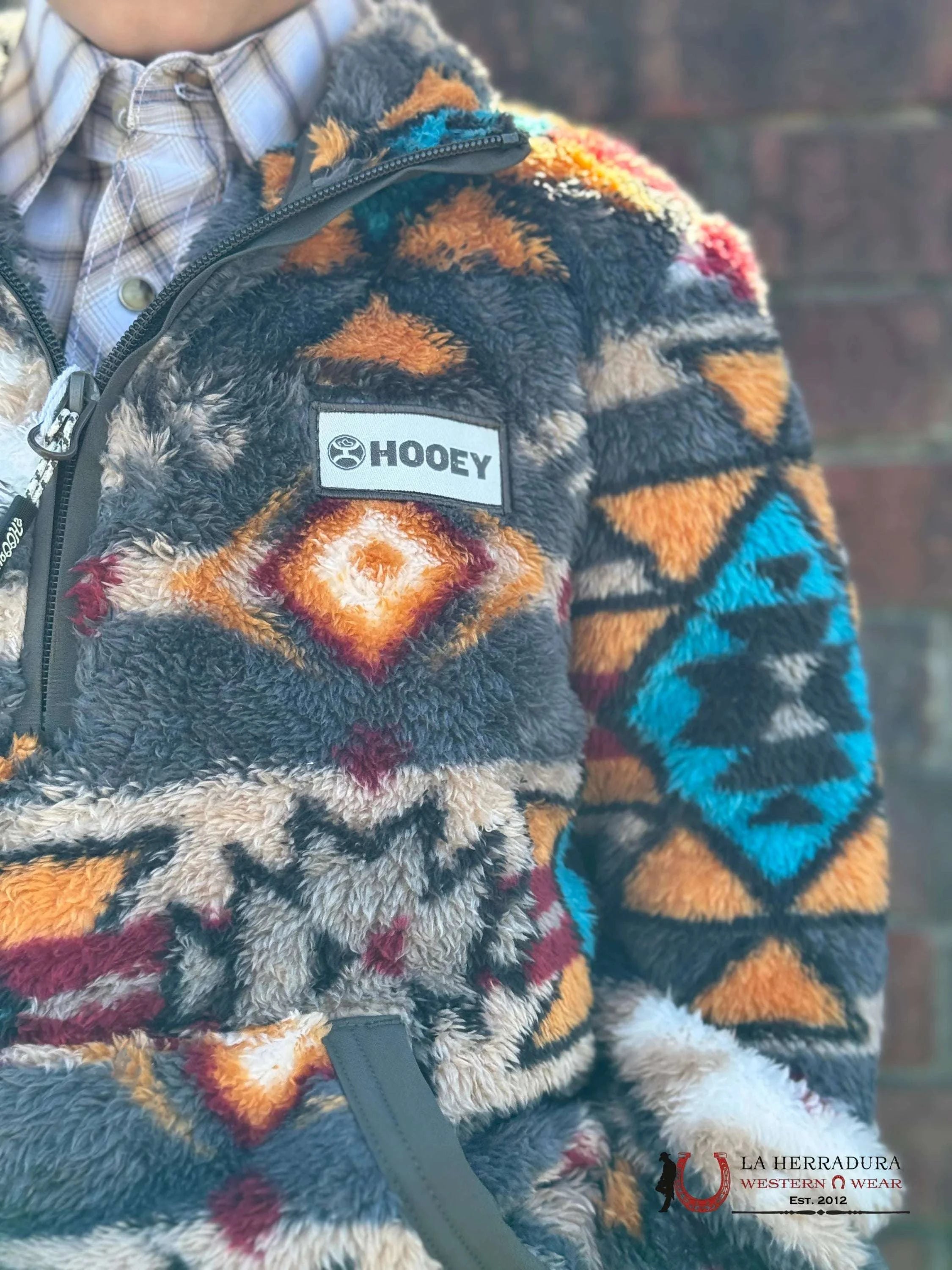 Hooey Youth Pull Over Orange Aztec Niños