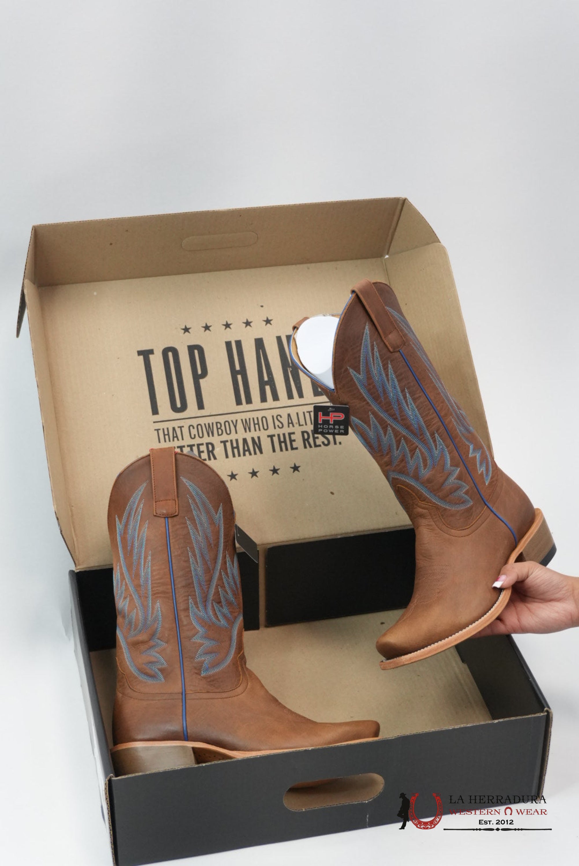 HORS POWER MEN BOOTS TAN MAD CAT RODEO TOE HP9543 BOTAS HOMBRES