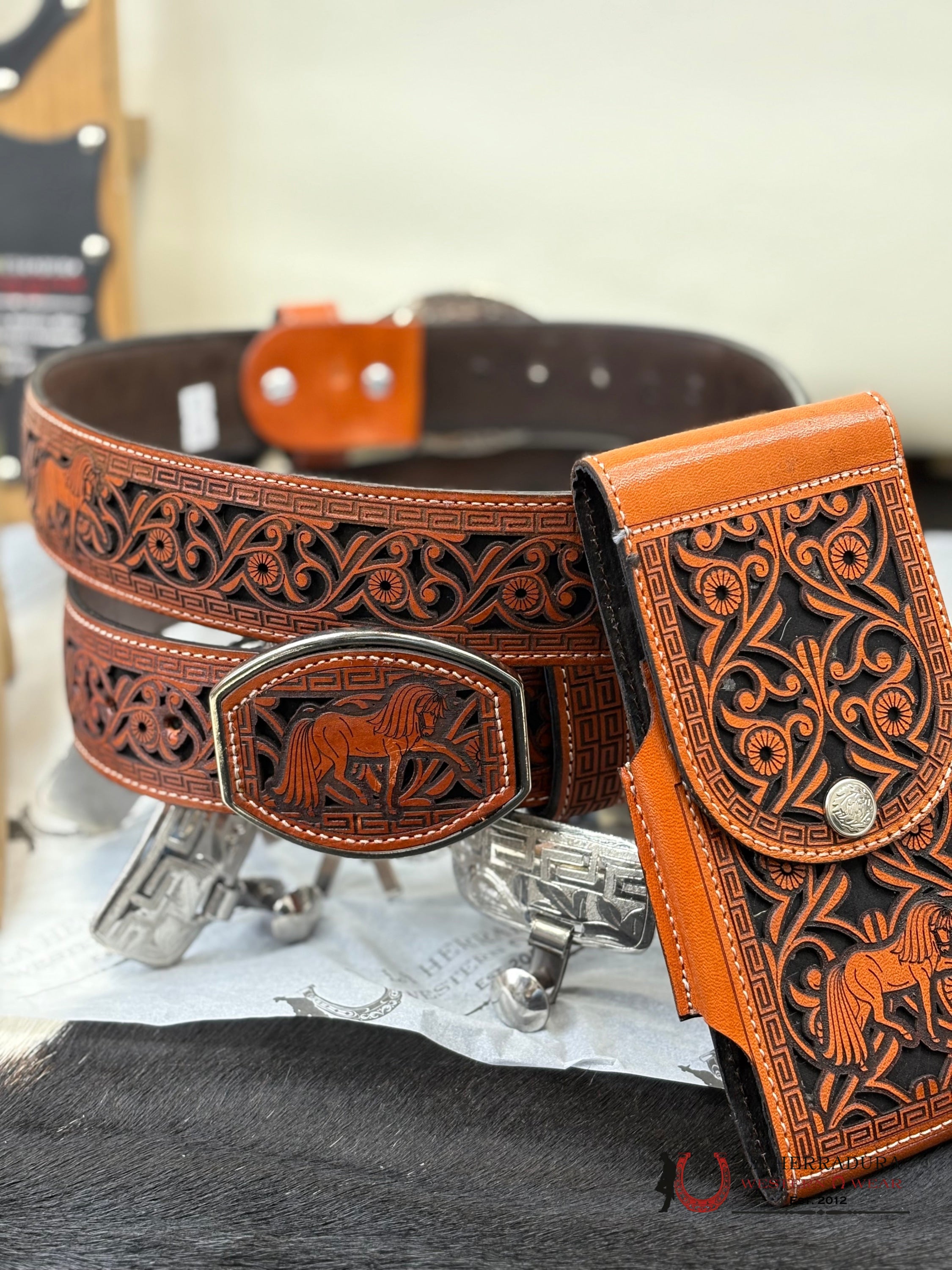 Horse 2 Inc Belt Castano Brown Cinturones Hombres
