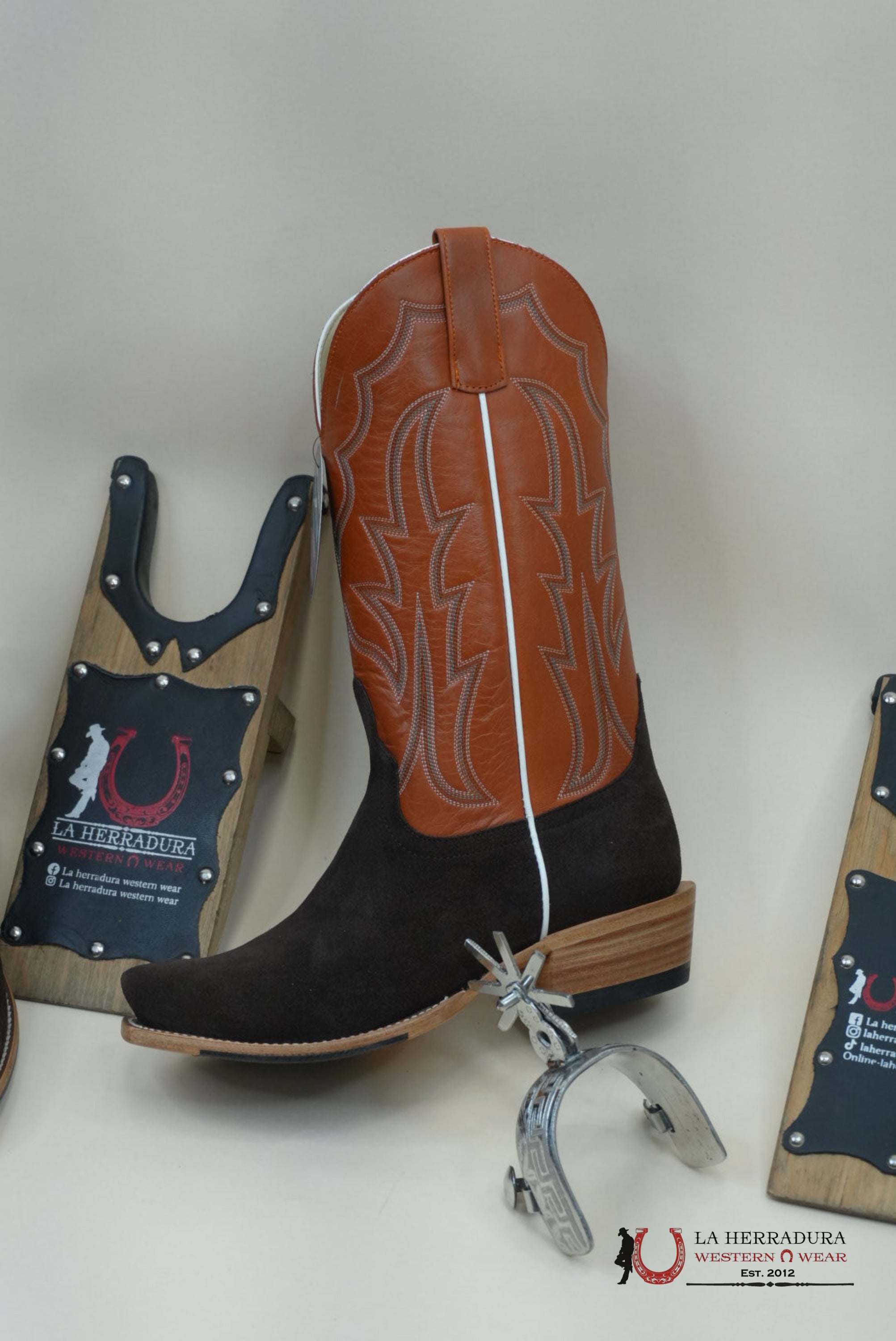 Horse Power Chocolate Suede Bucky Tangerine Botas Hombres