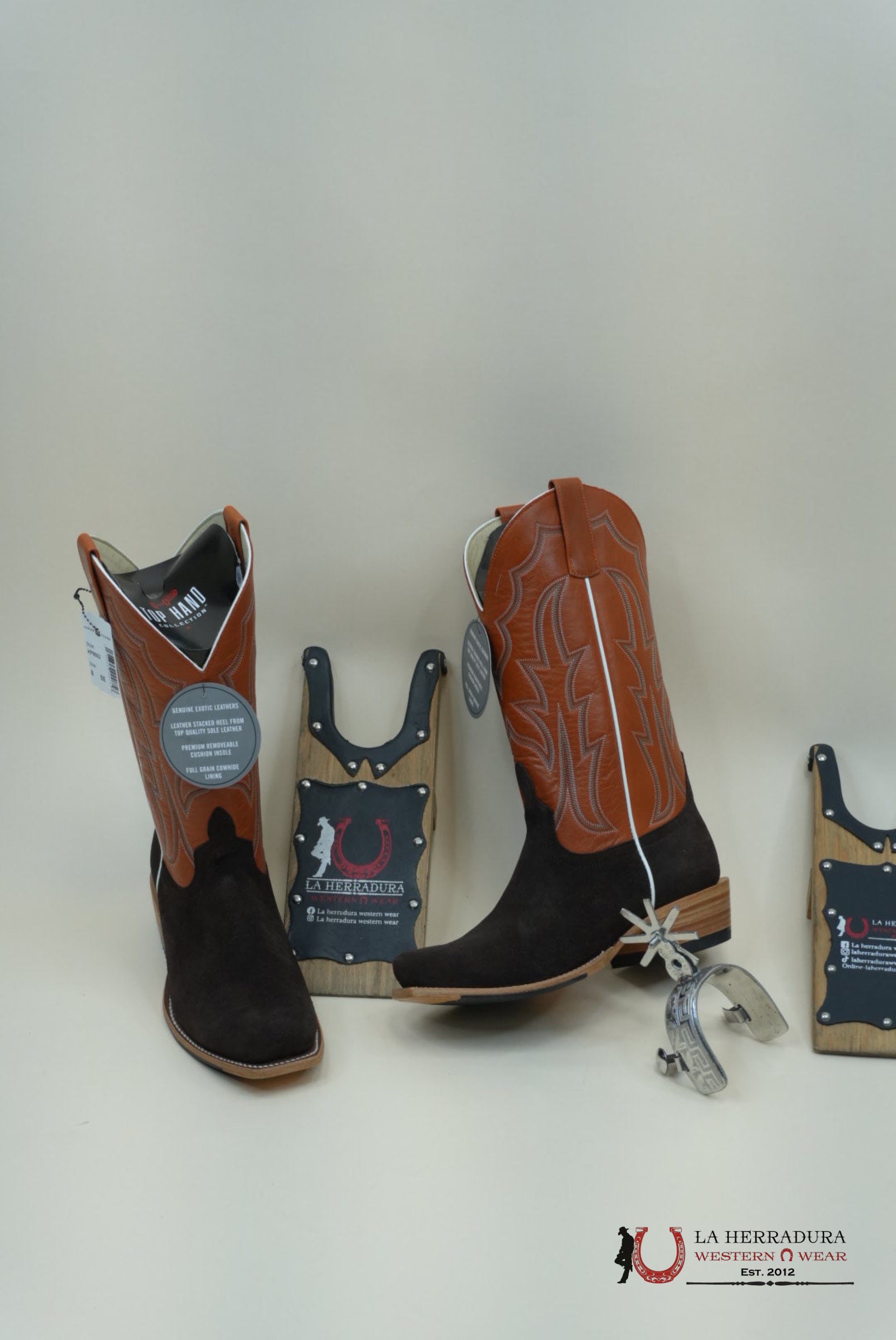 Horse Power Chocolate Suede Bucky Tangerine Botas Hombres