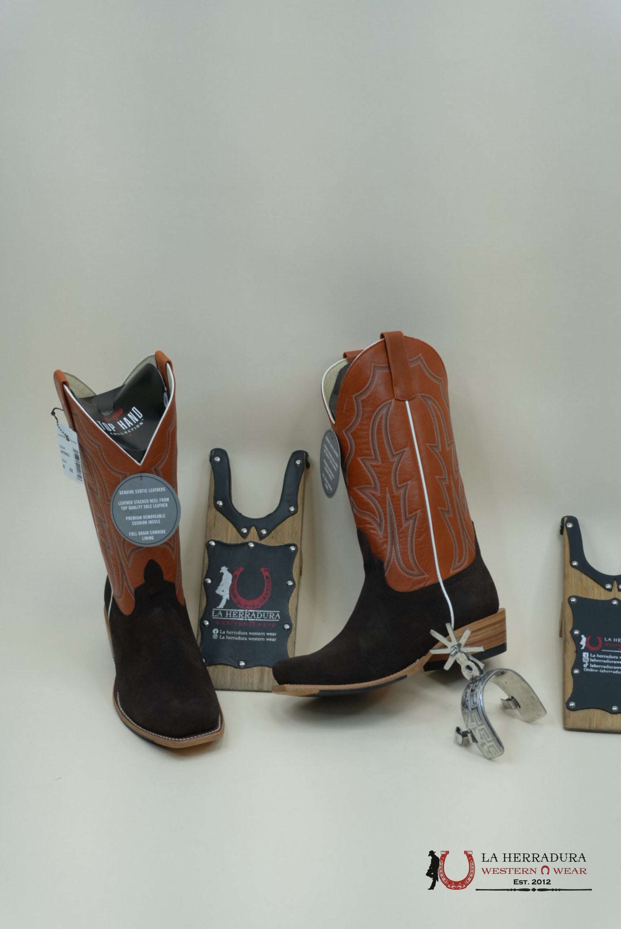 Horse Power Chocolate Suede Bucky Tangerine Botas Hombres