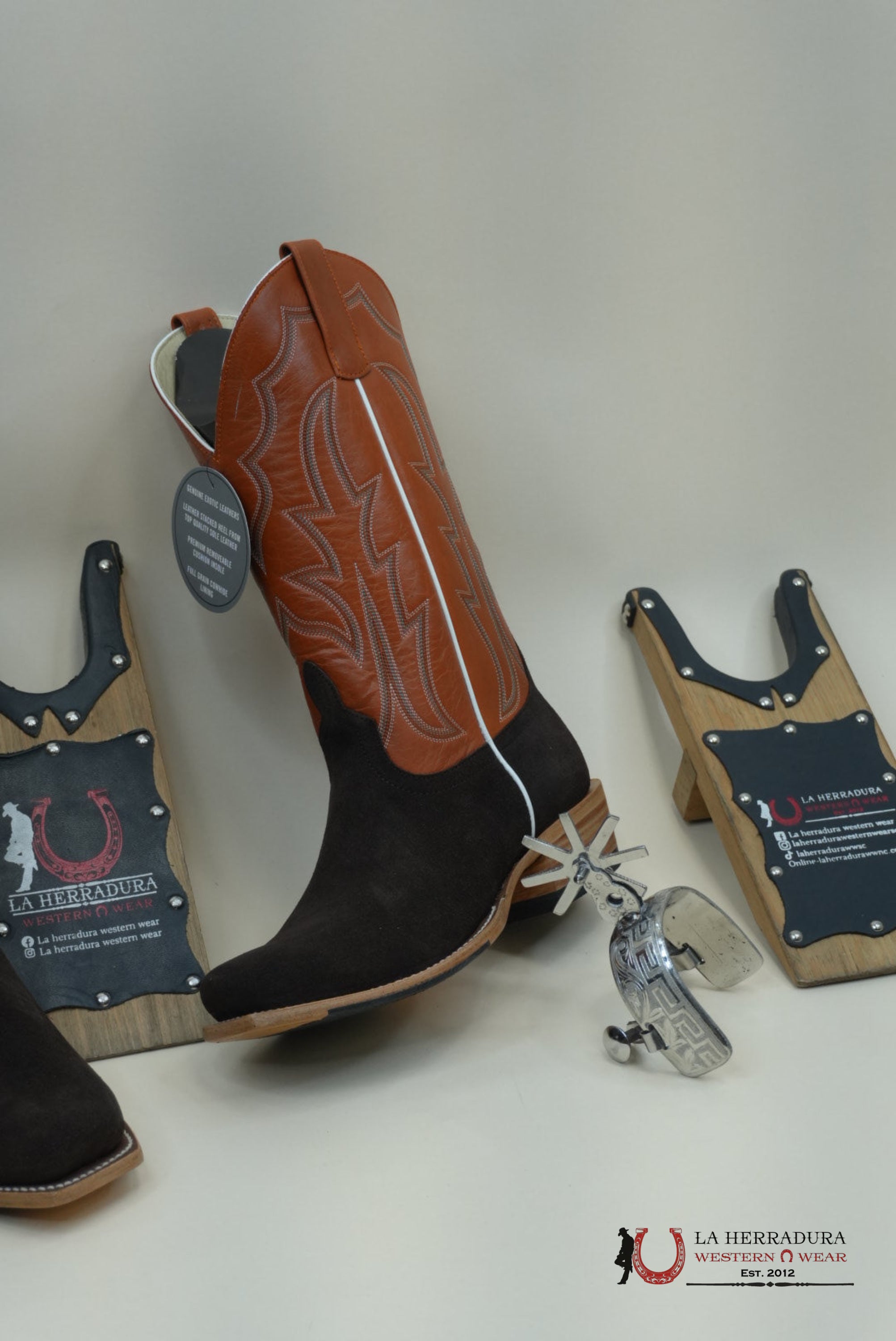 Horse Power Chocolate Suede Bucky Tangerine Botas Hombres