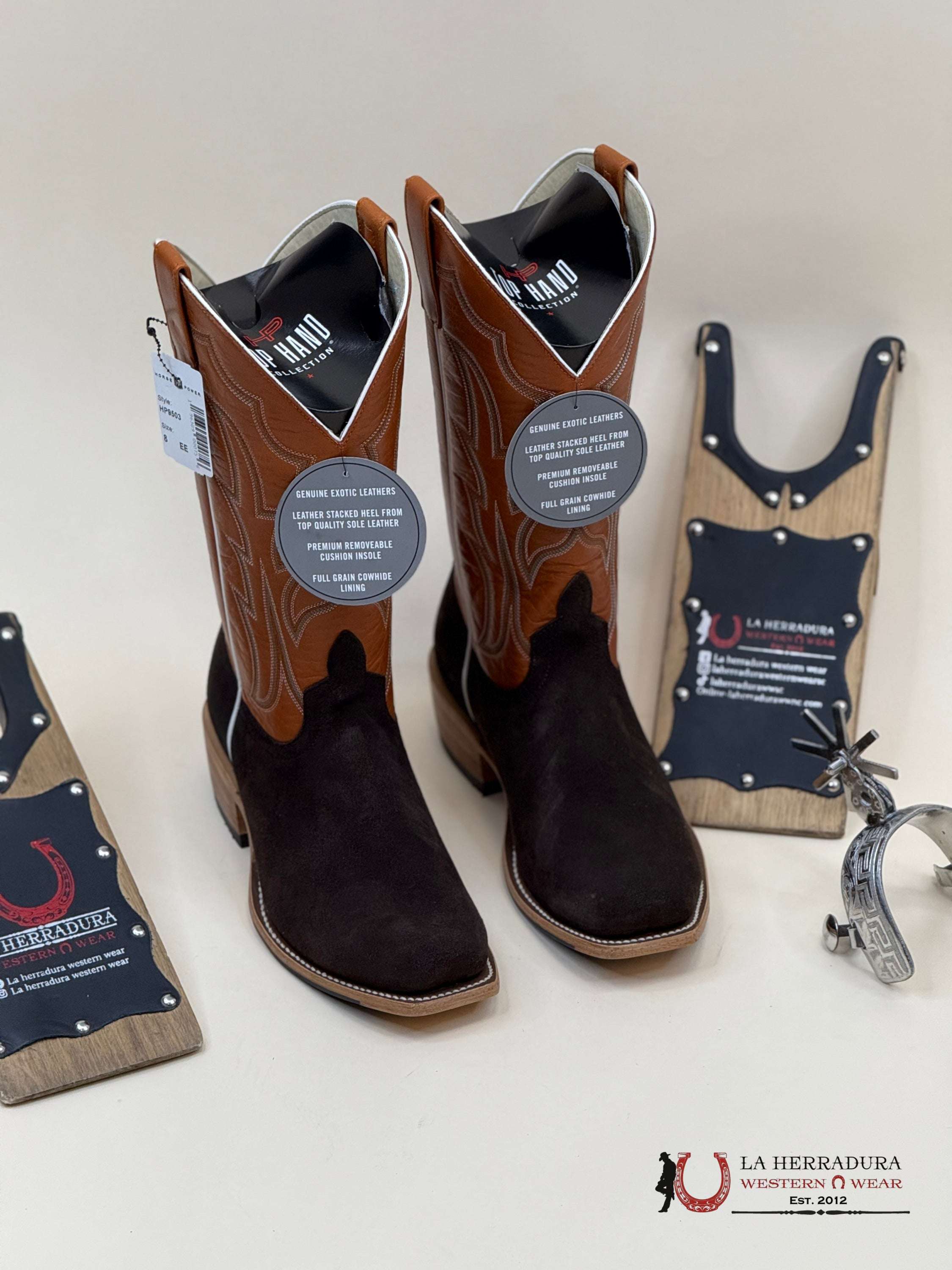 Horse Power Chocolate Suede Bucky Tangerine Botas Hombres