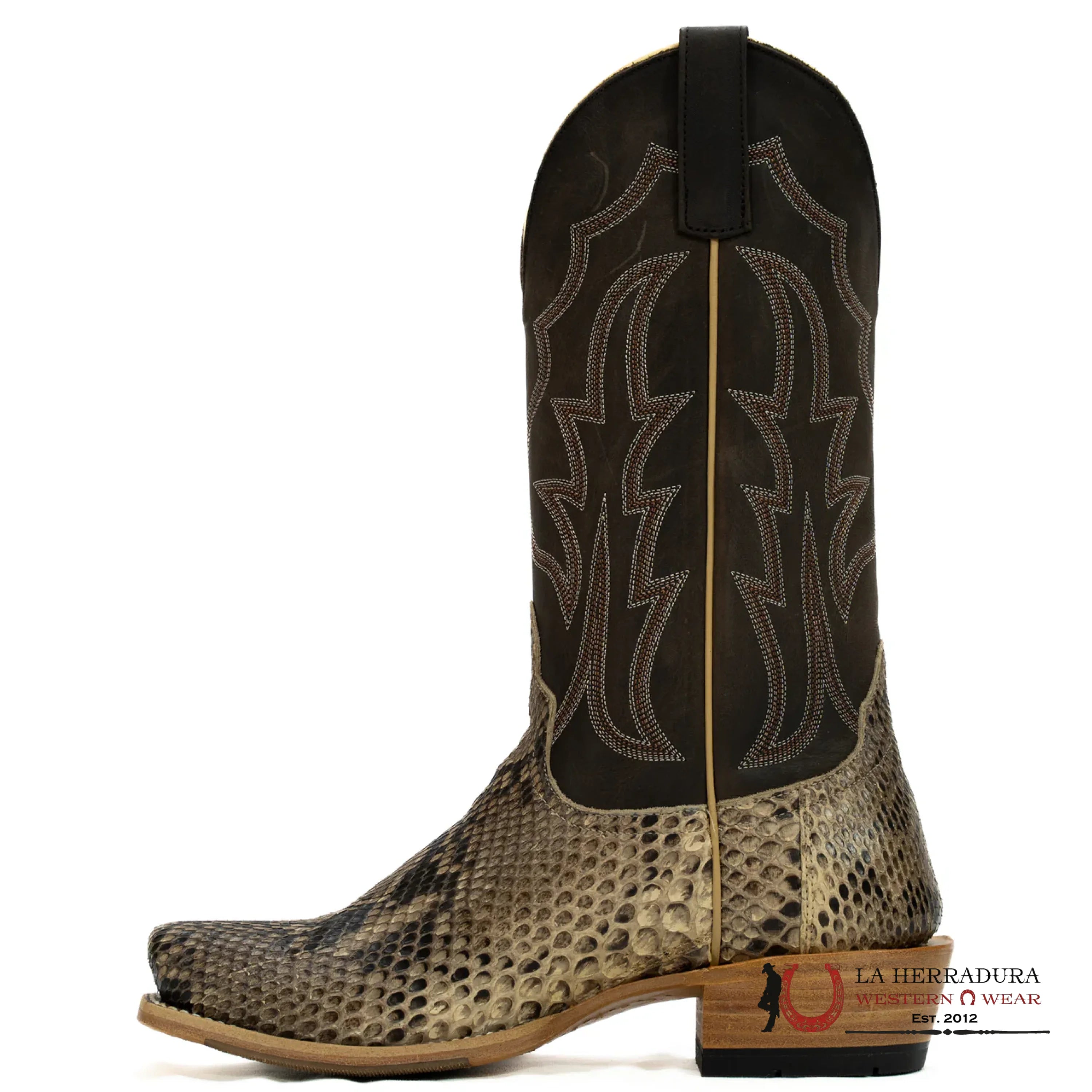 Horse Power Collection Python Belly Cut Mink Espresso Old Soul - HP9538 BOTAS HOMBRES