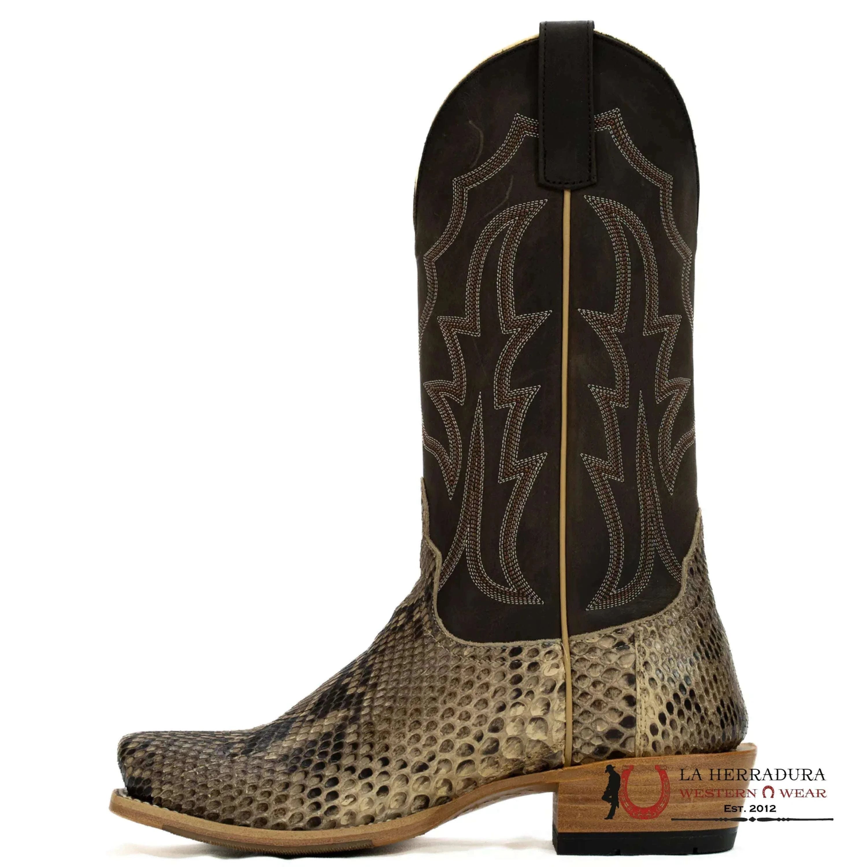 Horse Power Collection Python Belly Cut Mink Espresso Old Soul - HP9538 BOTAS HOMBRES