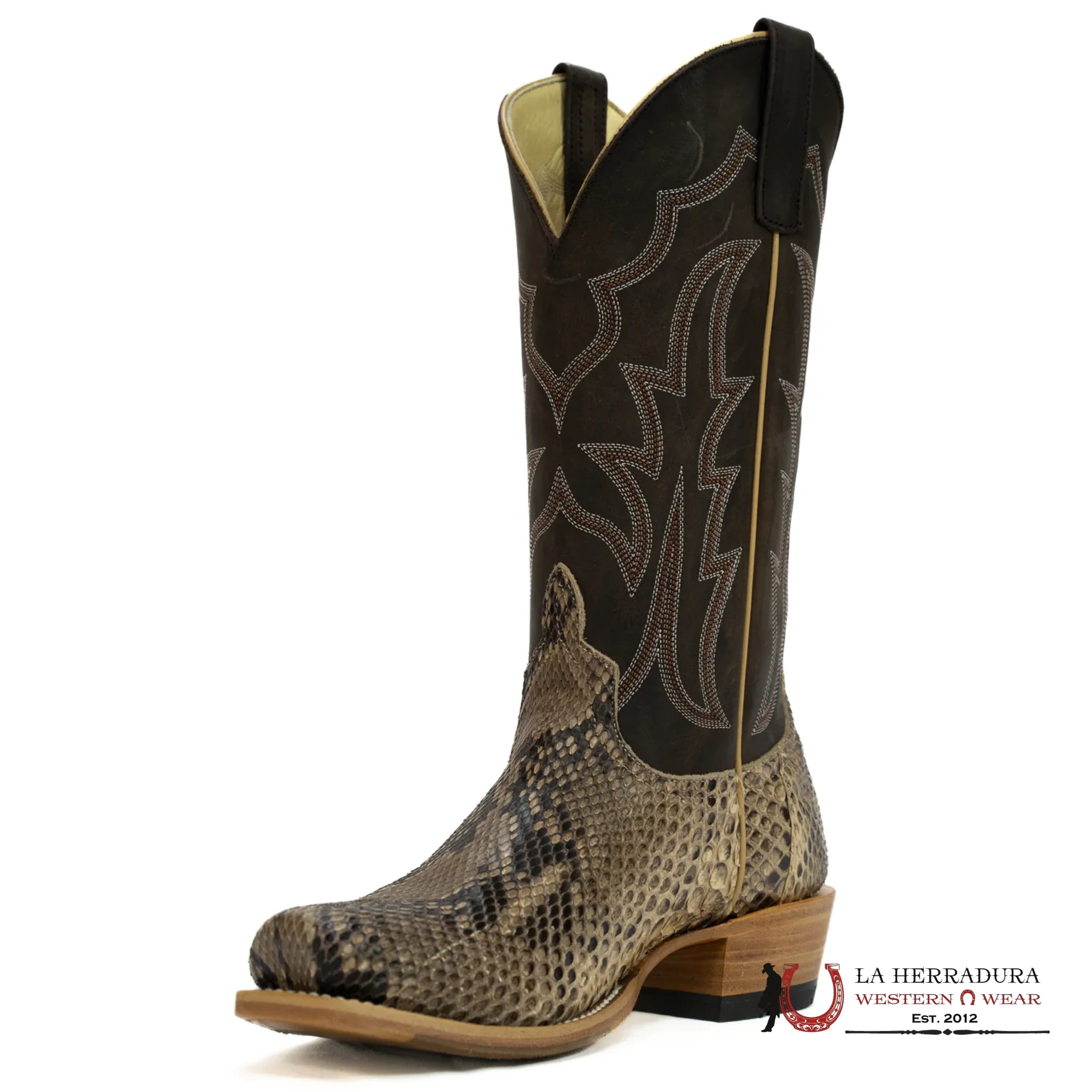 Horse Power Collection Python Belly Cut Mink Espresso Old Soul - HP9538 BOTAS HOMBRES