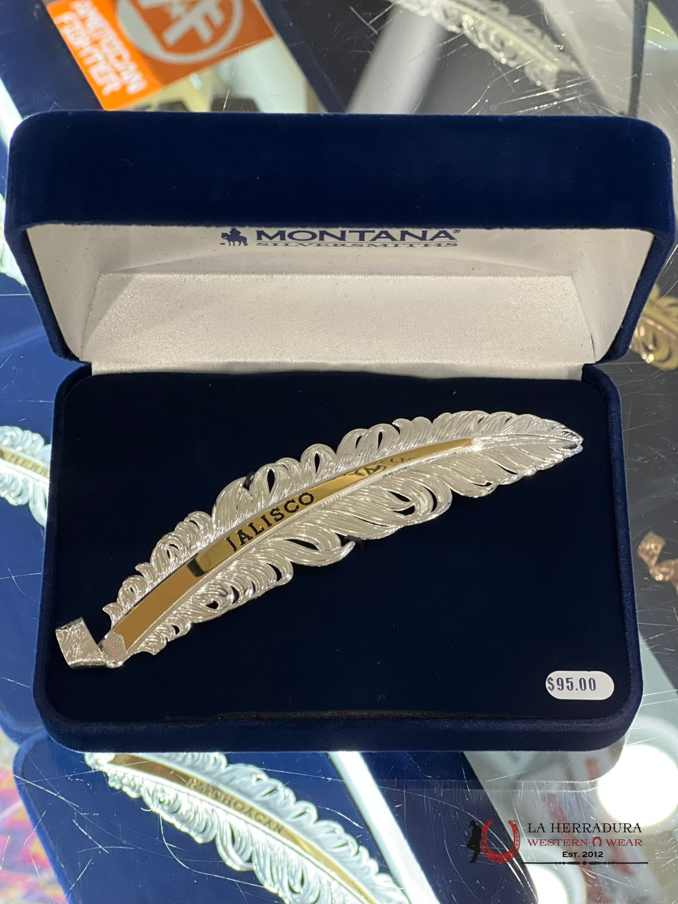 Montana Hat Feather Plata Jalisco Accesorios