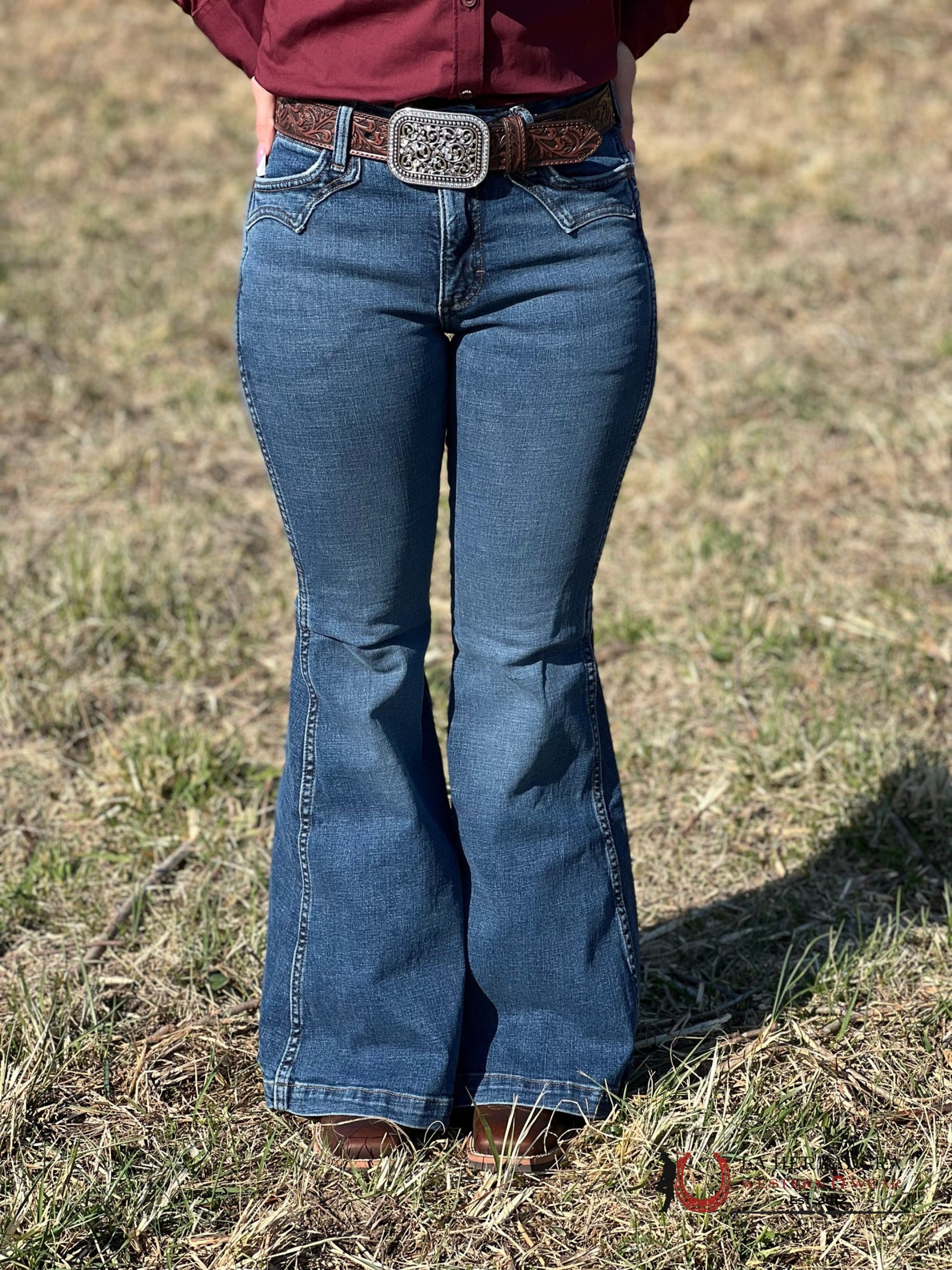 Jean For Women Wrangler Retro Azul Sin Bolsas Ropa Mujeres