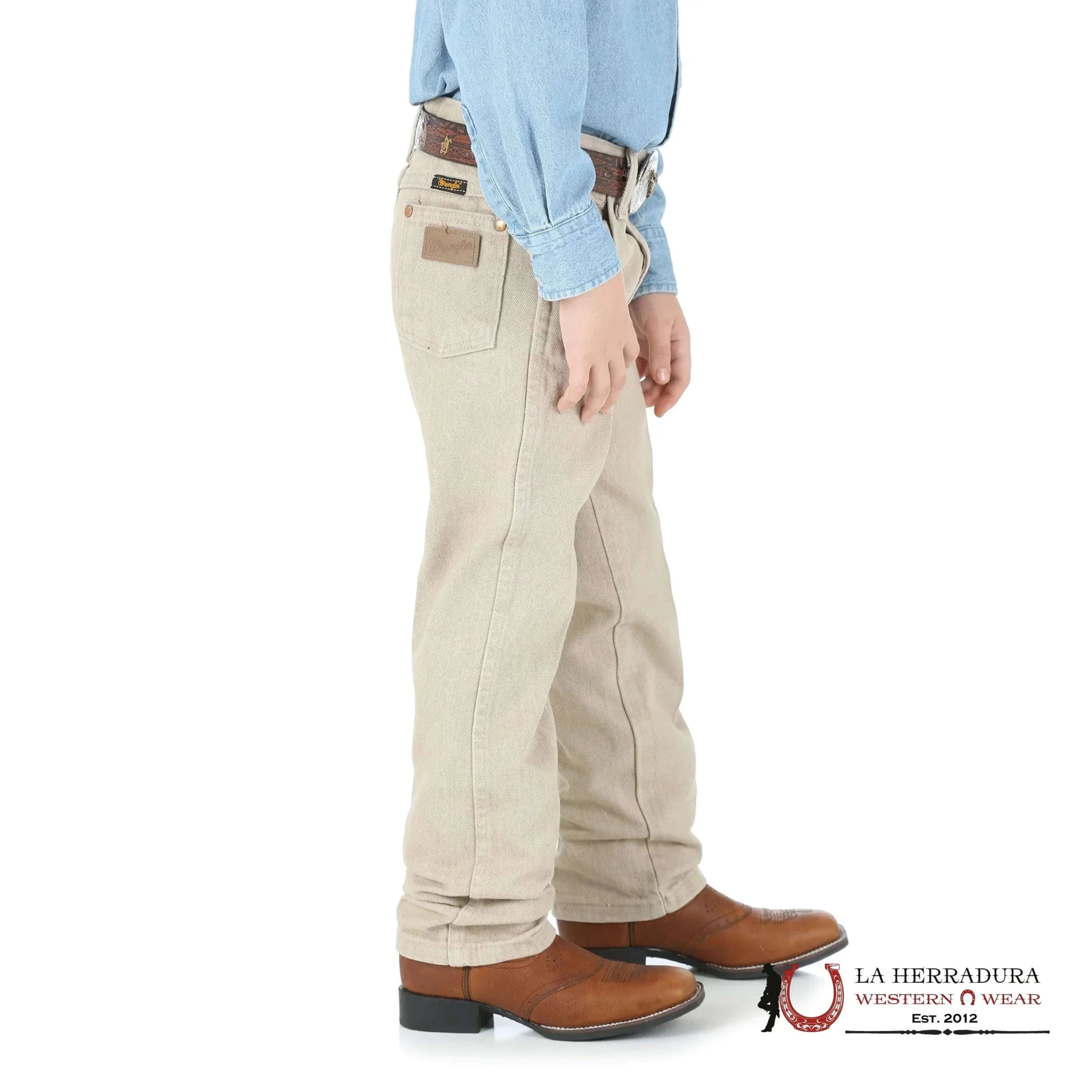 JEANS BOYS WRANGLER TAN COWBOY CUT PRO RODEO 1013MWBTN NIÑOS