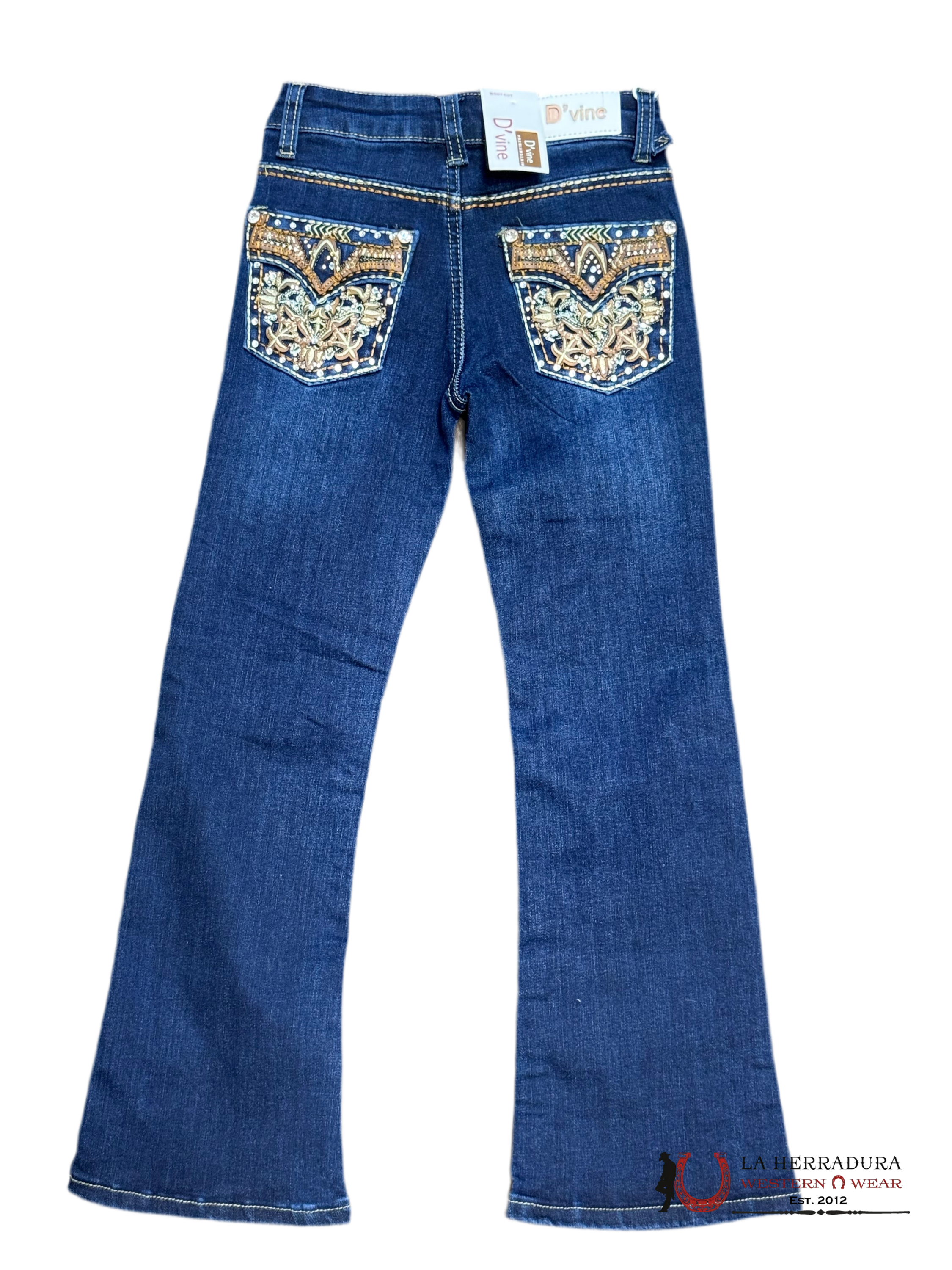 JEANS GIRL D’vine PREMIUM COLOR INDIGO AD-J-605 NIÑOS