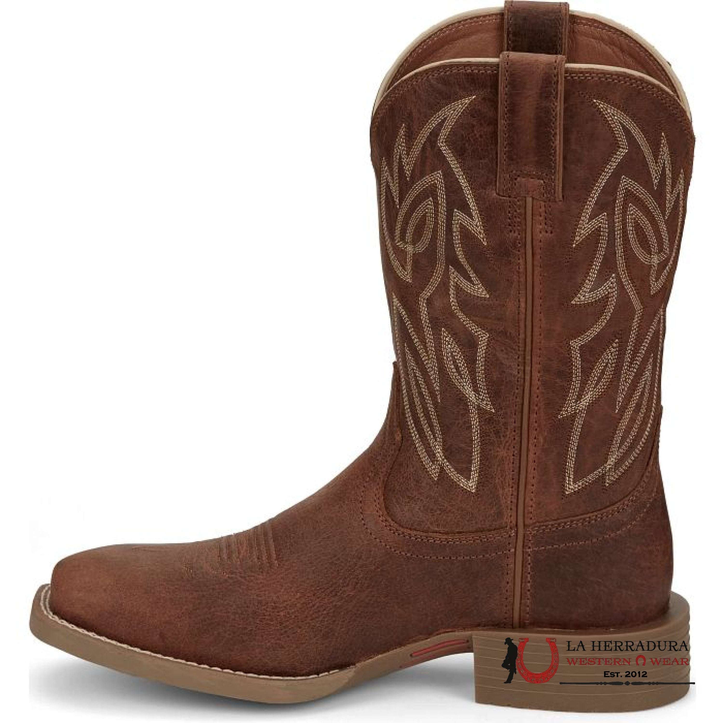 JUSTIN KIDS BOWLINE JUNIOR PECAN BROWN WATER BUFFALO #JK7516 NIÑOS