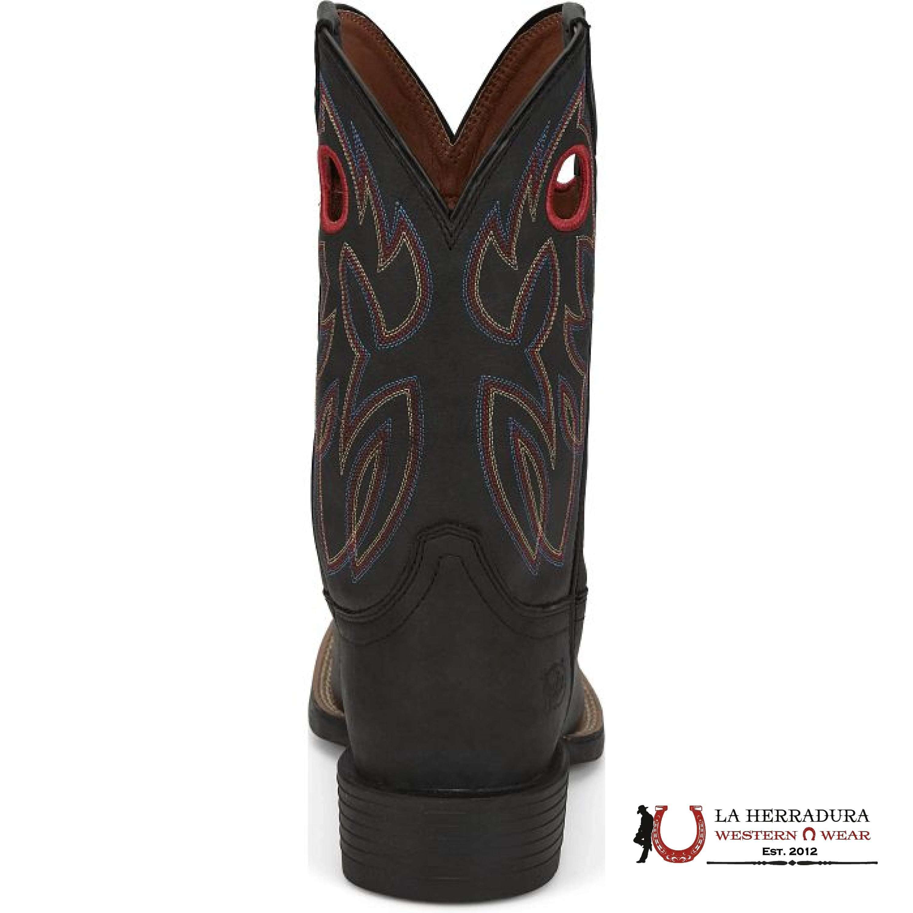 JUSTIN KIDS BOWLINE JUNIOR SHADOW BLACK WATER BUFFALO #JK7525 NIÑOS