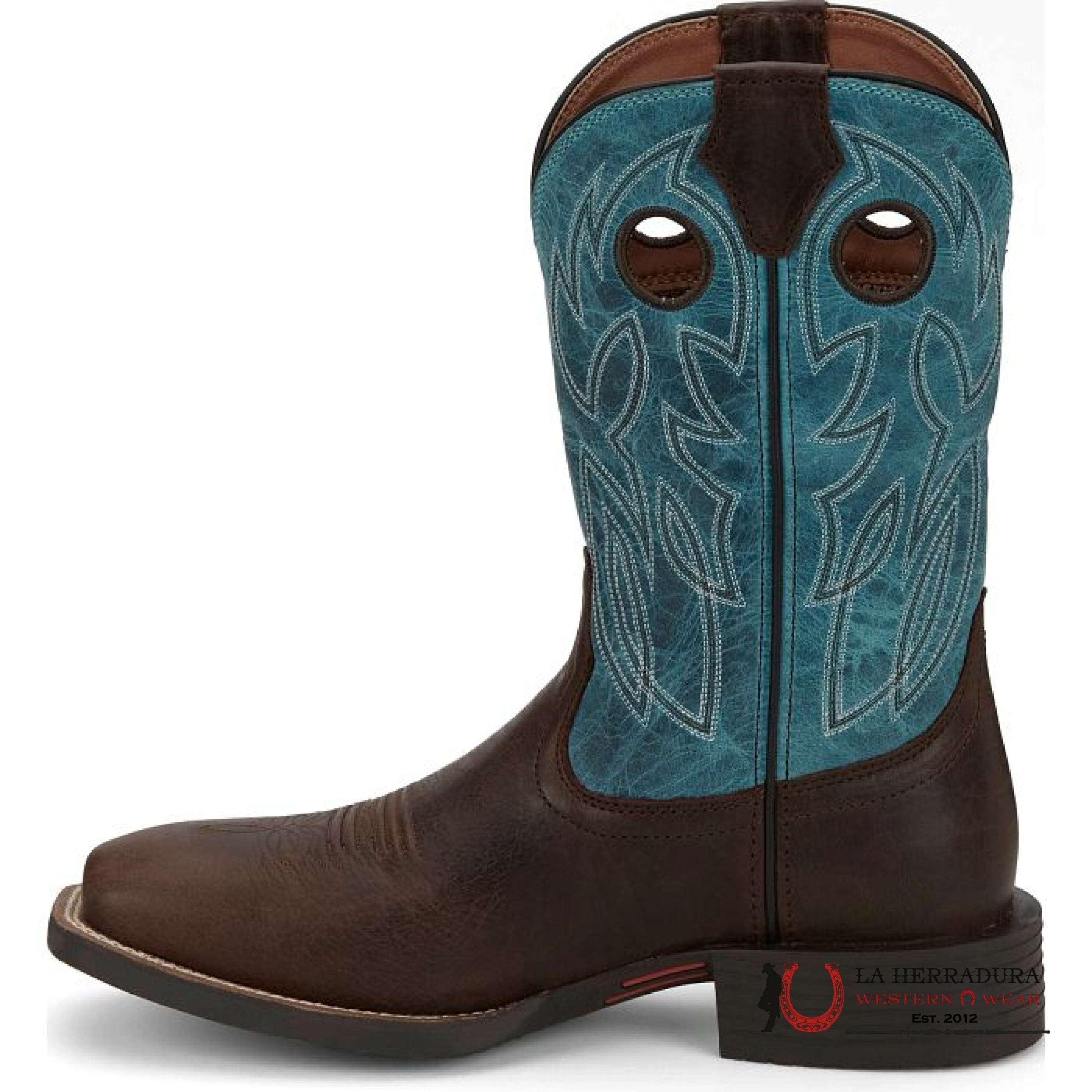 JUSTIN KIDS BOWLINE JUNIOR WALNUT BROWN WATER BUFFALO #JK7524 NIÑOS