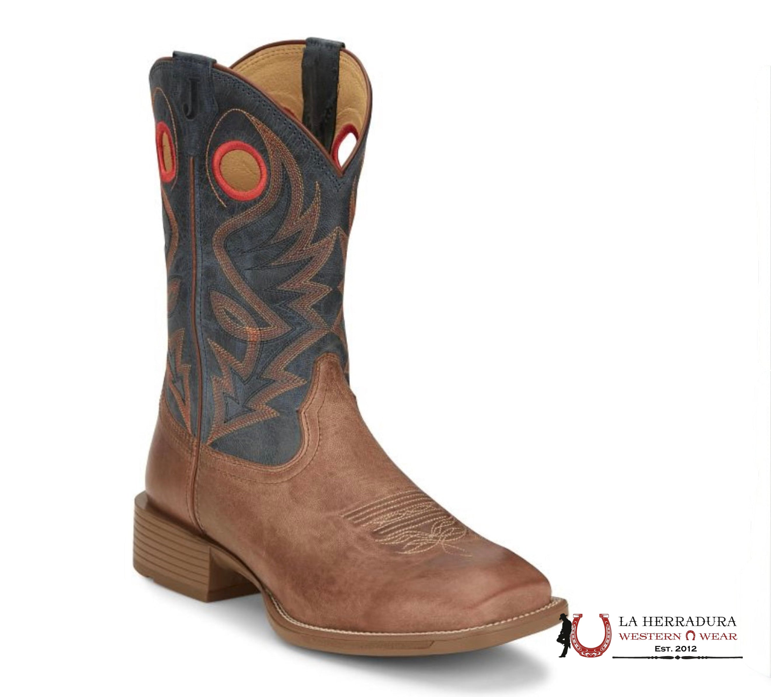 JUSTIN MEN PICKETT TAN GOAT BLUE GOAT STYLE UN7152 BOTAS HOMBRES