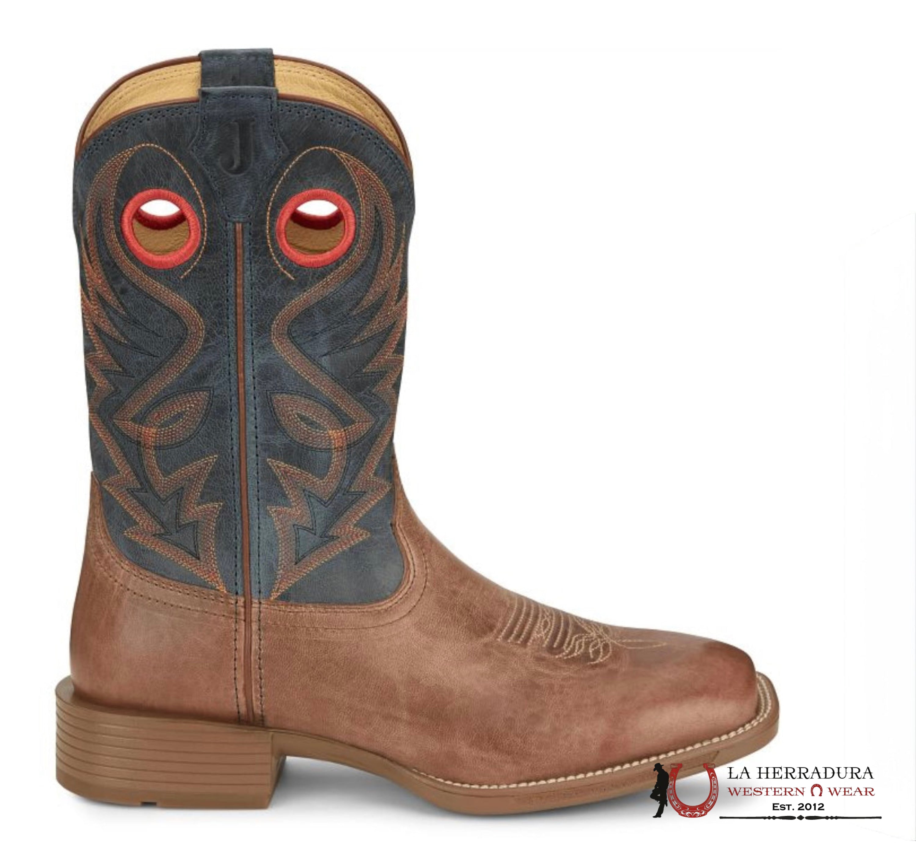 JUSTIN MEN PICKETT TAN GOAT BLUE GOAT STYLE UN7152 BOTAS HOMBRES