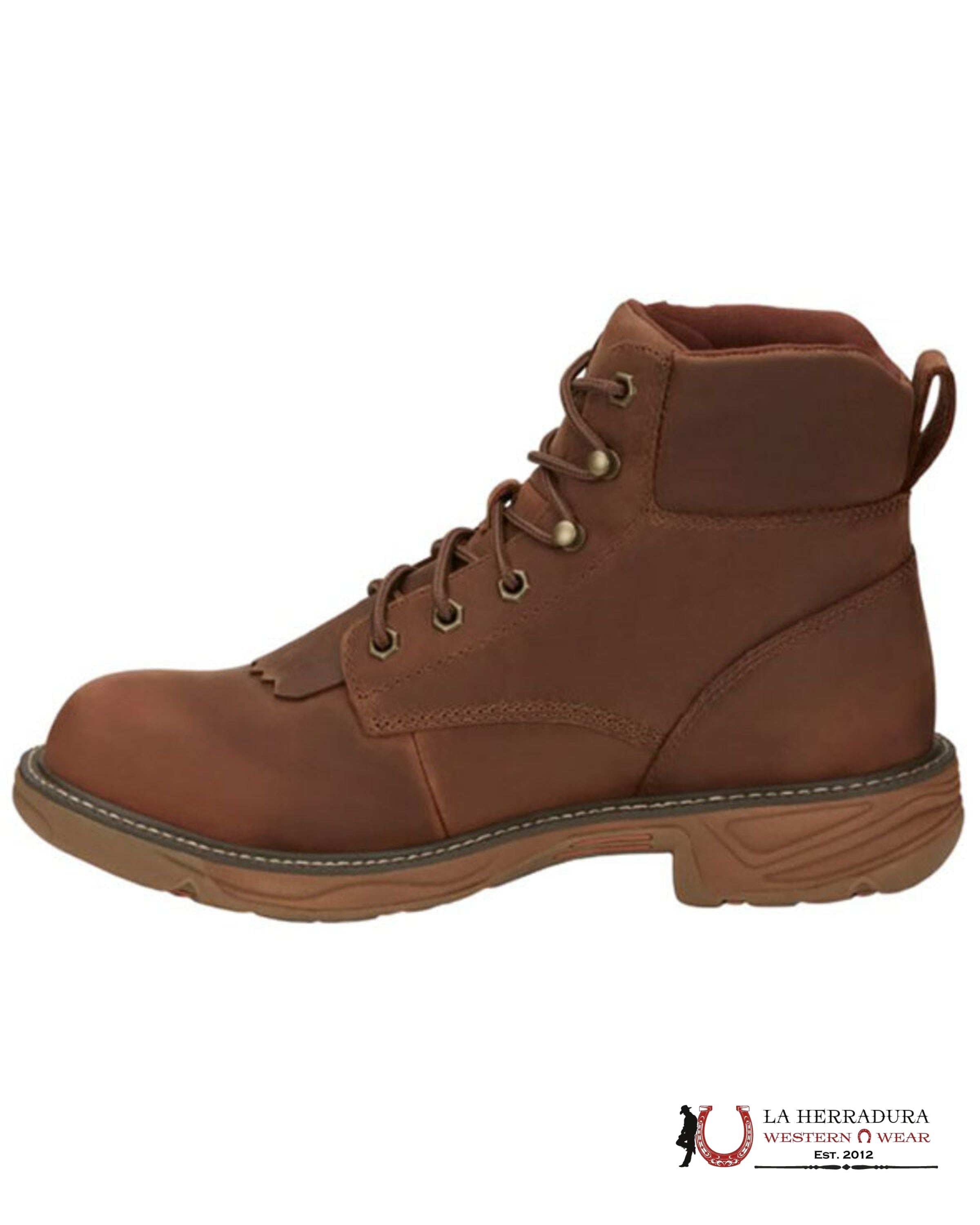 JUSTIN MENS WORK BOOT RUSH BARLEY BROWN COWHIDE STYLE SE466 BOTAS HOMBRES