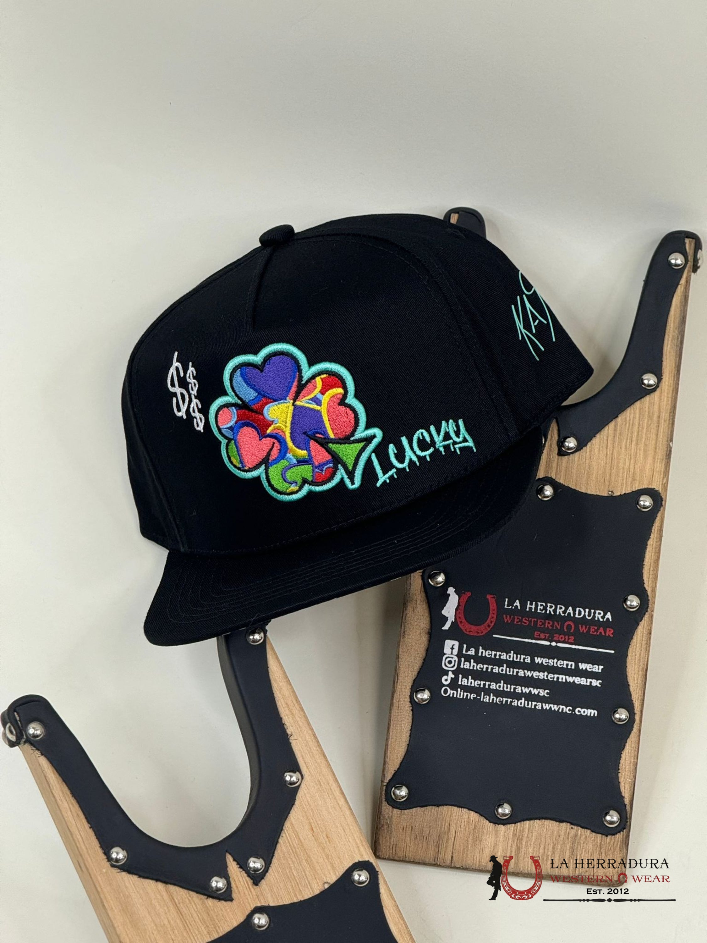 Kas Lucky Multi Black Cap Caps Mens Gorras Hombres