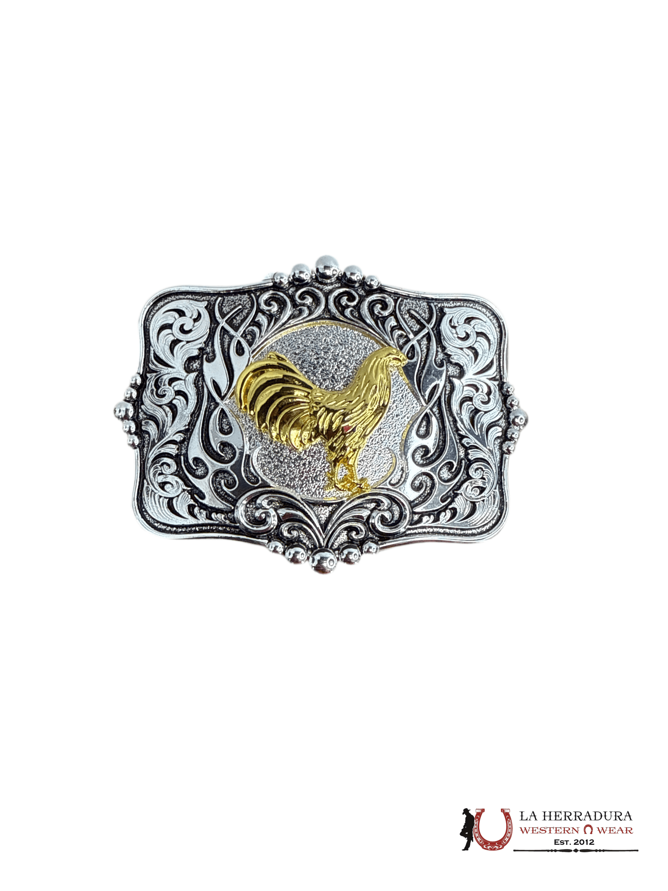 KIDS SILVER & GOLD SQUARE ROSTER BUCKLE ACCESORIOS