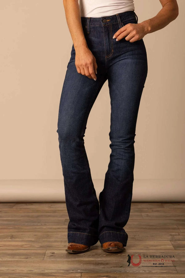Vaqueros de corte "trouser" Kimes Ranch Jennifer en lavado oscuro