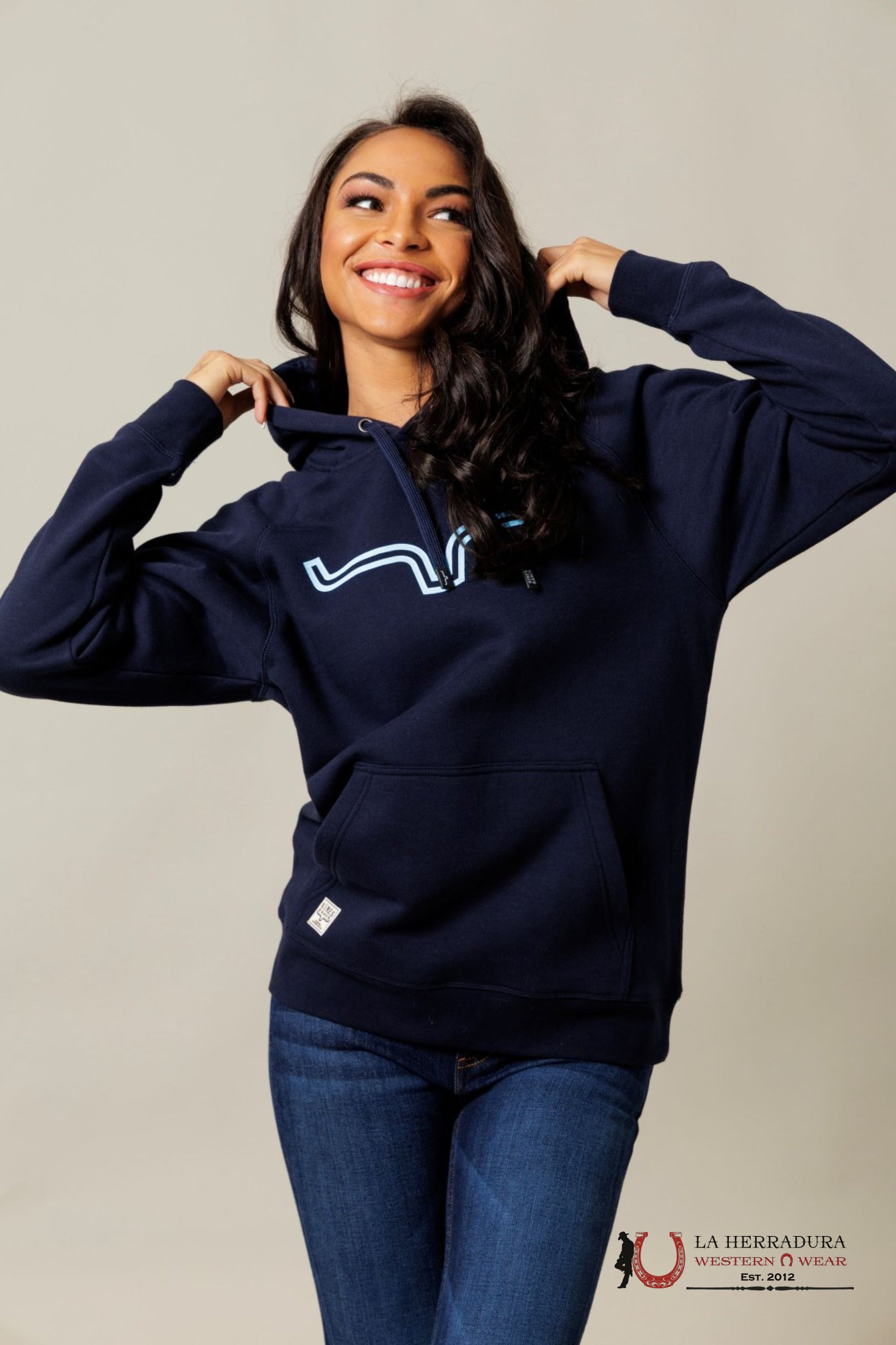Kimes Ranch Outlier Navy Hoodie Ladies Ropa Mujeres