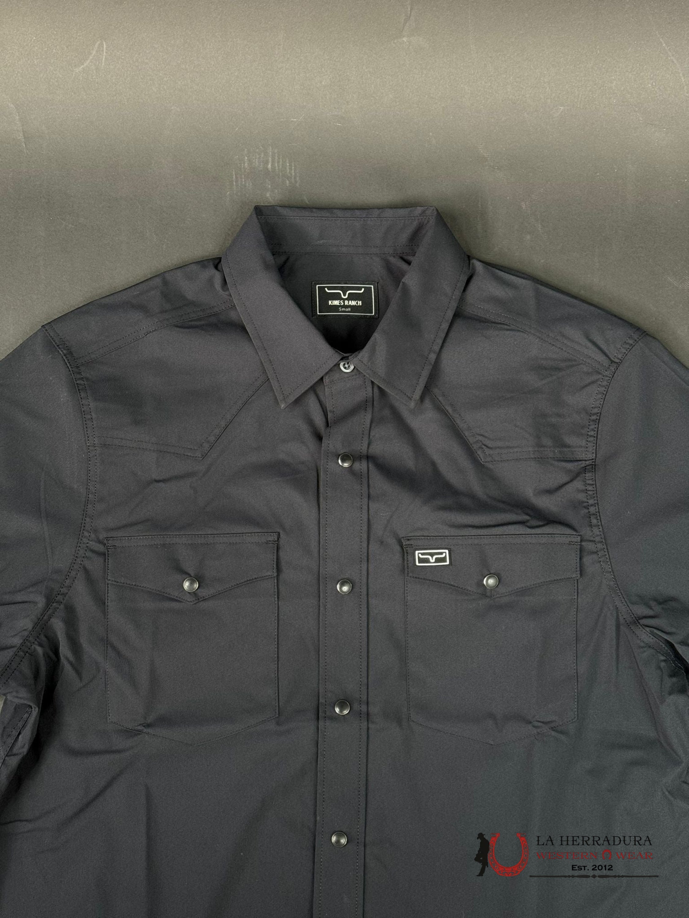 Kimes Ranch Short Sleeve Black Snap Ropa Hombres