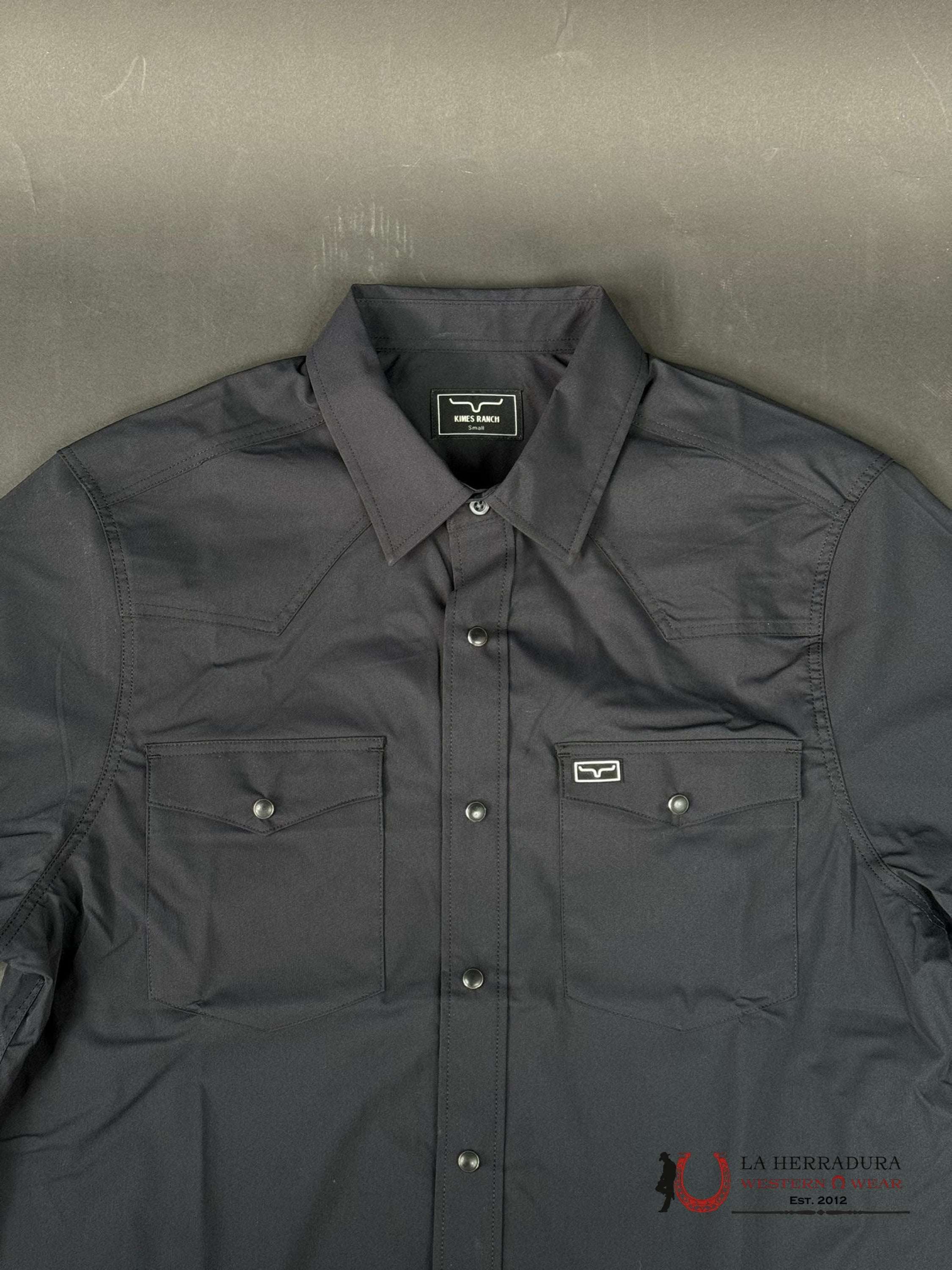 Kimes Ranch Short Sleeve Black Snap Ropa Hombres