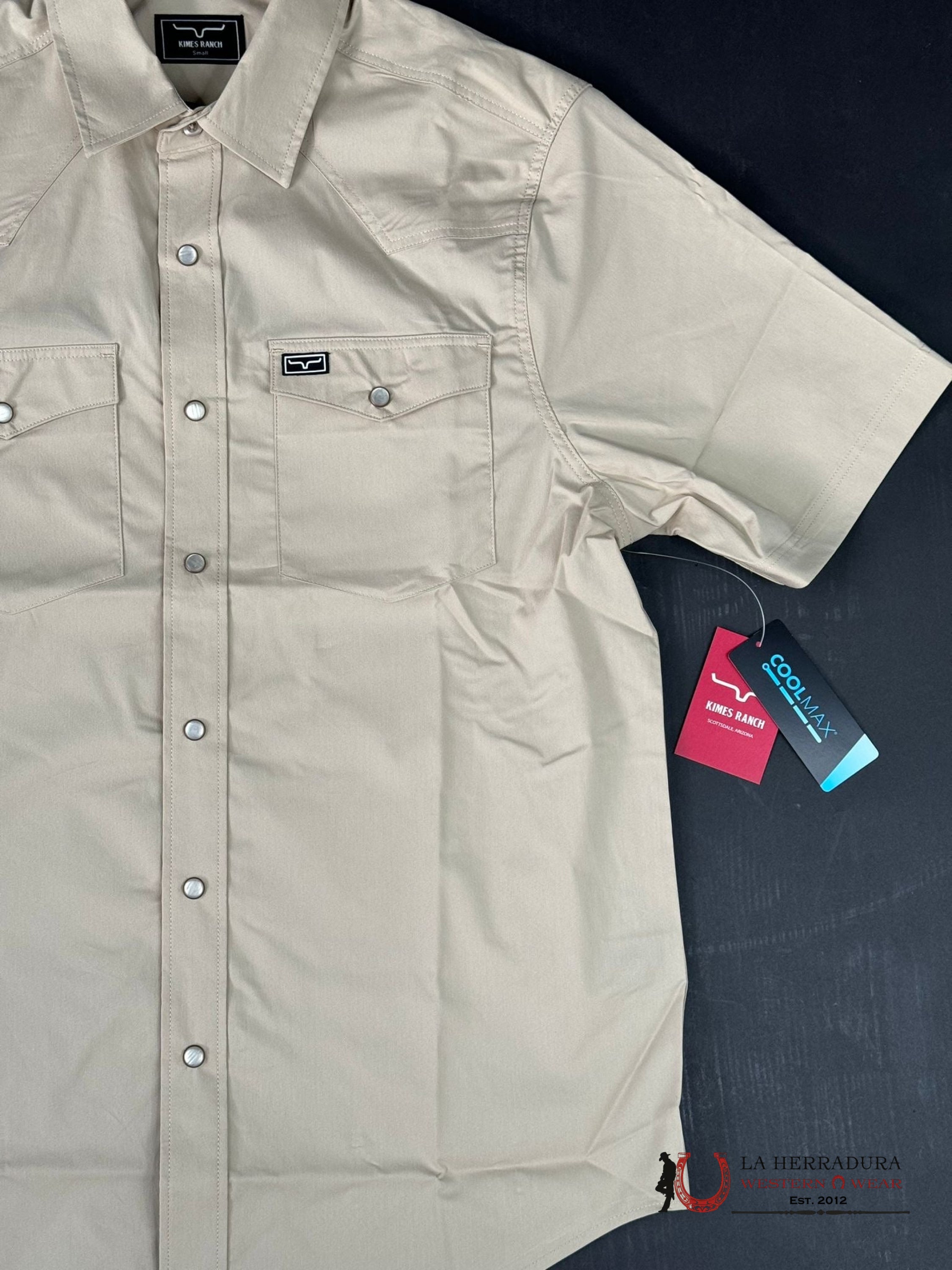 Kimes Ranch Short Sleeve Light Khaki Snap Ropa Hombres