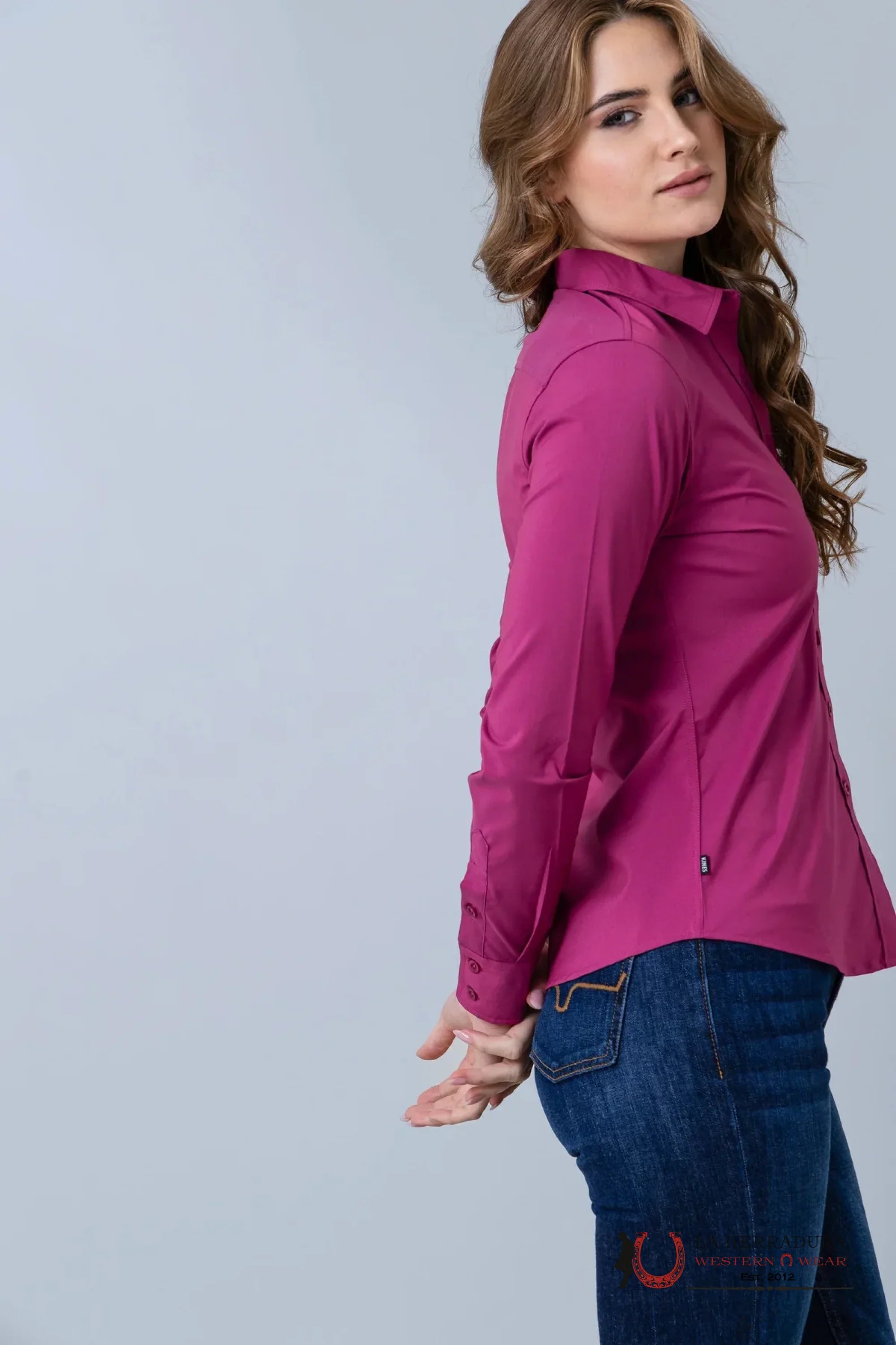 Kimes Ranch Team Long Sleeve Shirt Lingille Magenta Ropa Mujeres