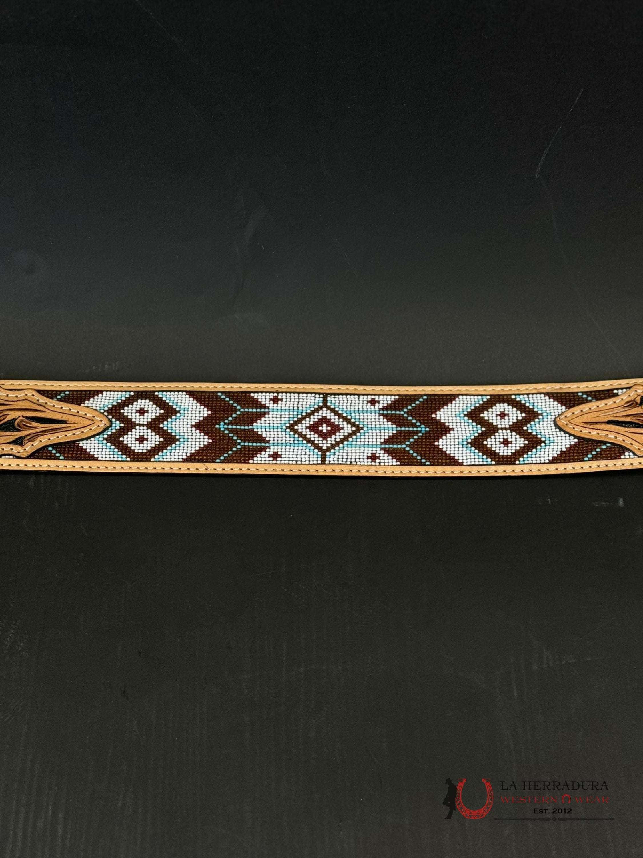 La Herradura Aztec Beaded 2 In Belt Only Cinturones Hombres