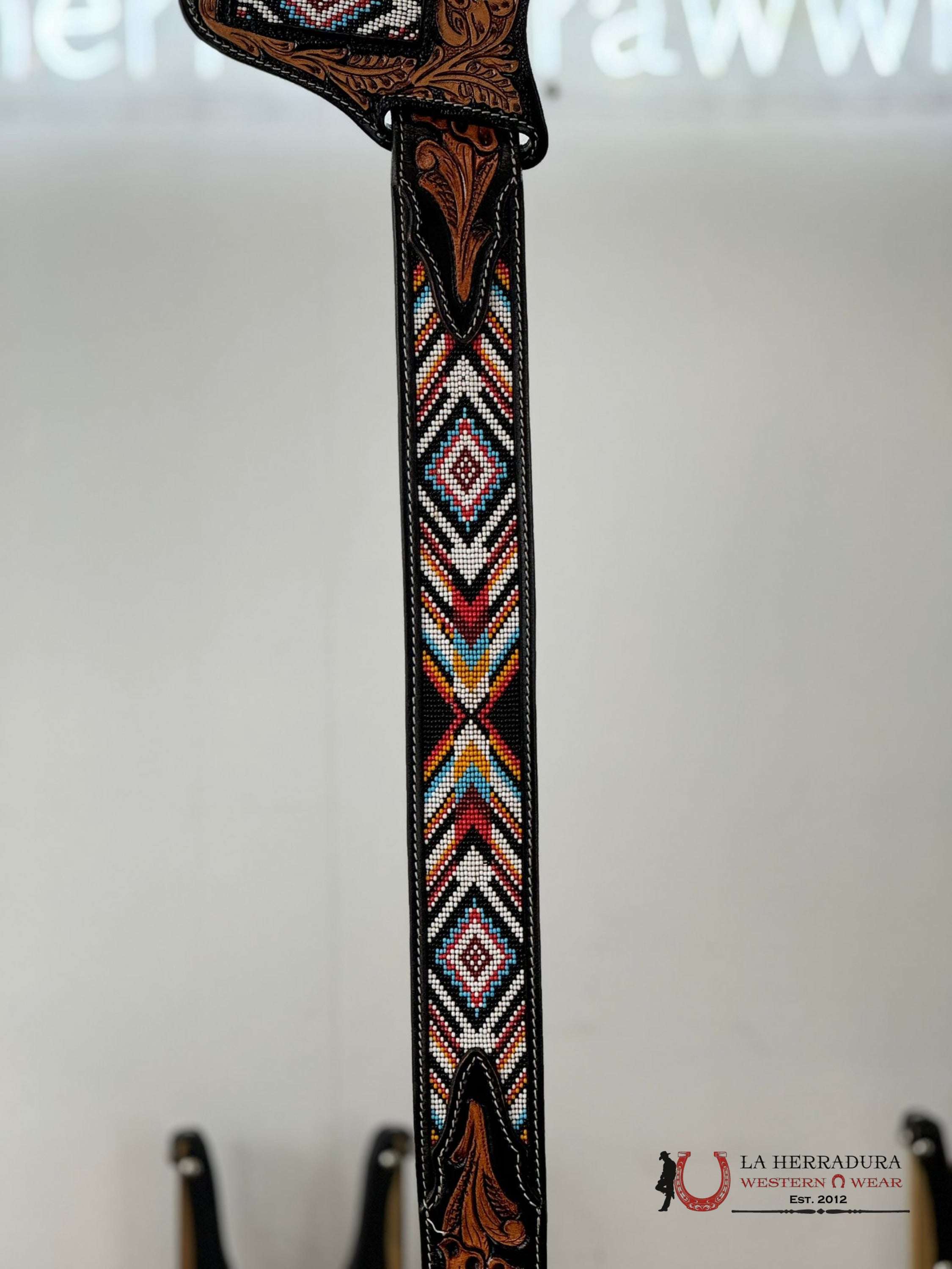 La Herradura Aztec Multi Handtooled 2 Inch Belt 32 Only Belt Cinturones Hombres
