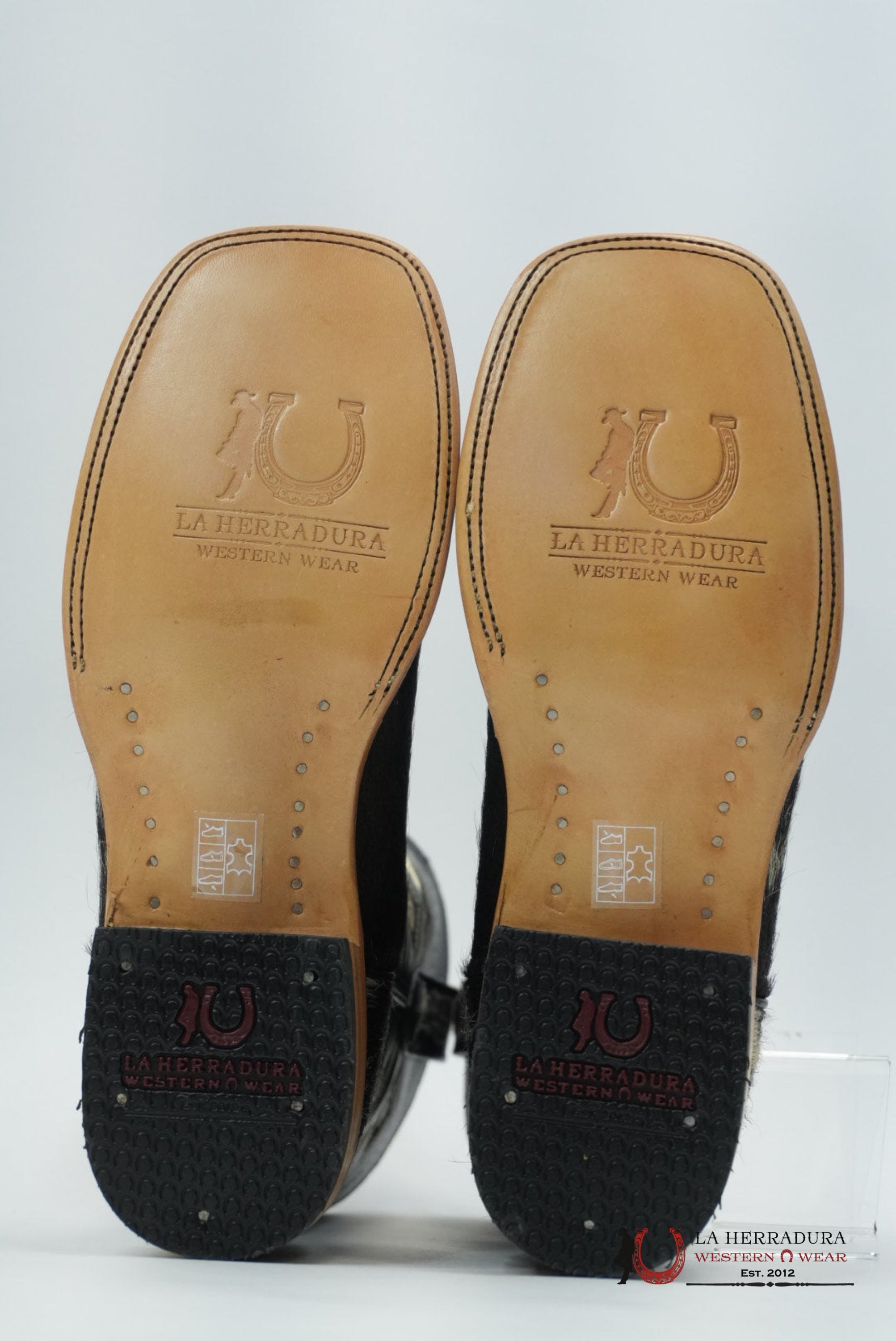 LA HERRADURA MEN BOOT COWHIDE BLACK / WHITE (EVERY PAIR IS UNIQUE) BOTAS HOMBRES