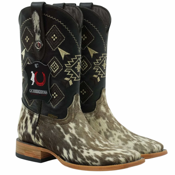 LA HERRADURA COWHIDE BROWN / WHITE (EVERY PAIR IS UNIQUE) MEN BOOT