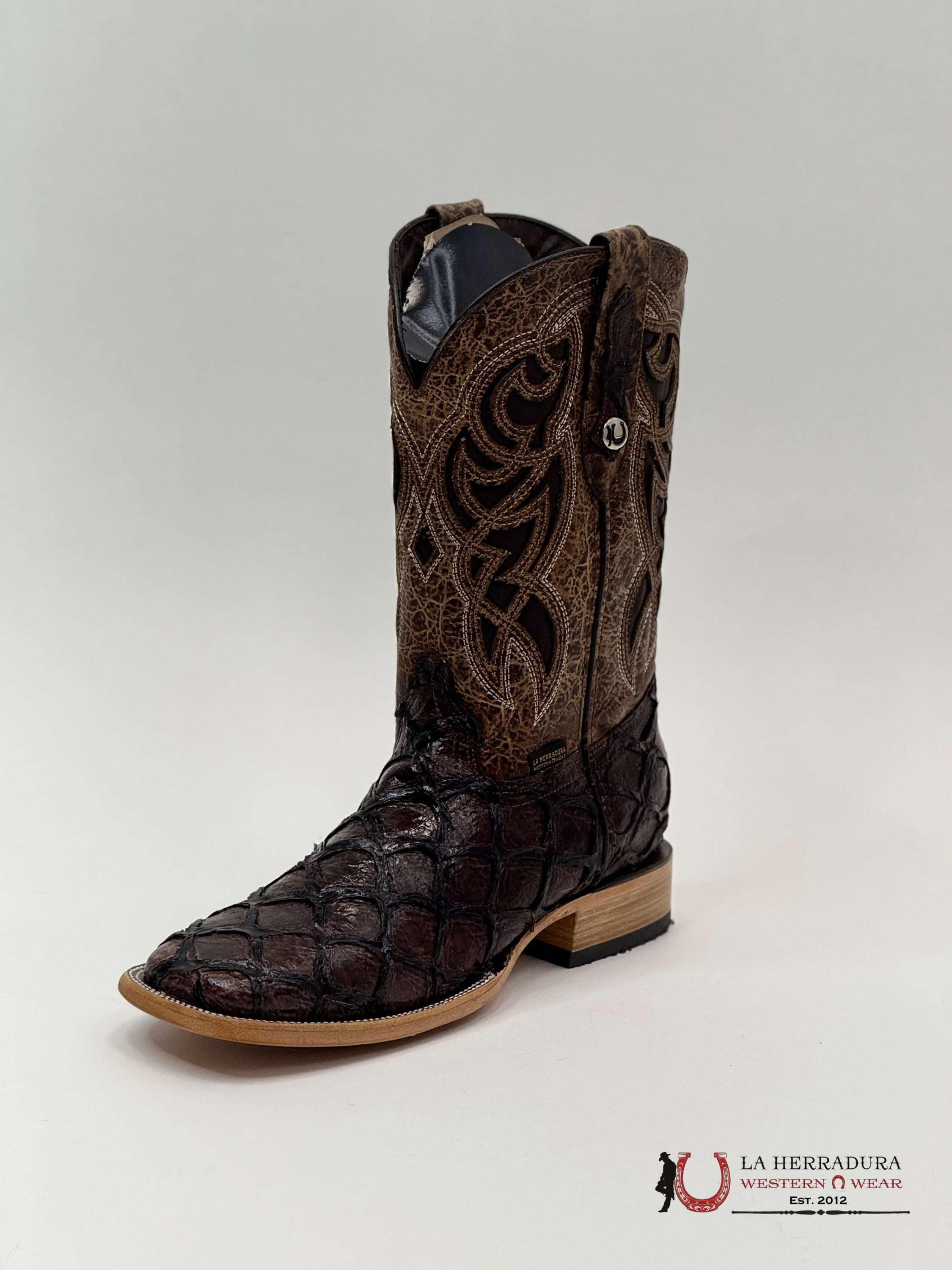 LA HERRADURA EST. PEZ CLON CAFÉ BRILLOSO BOTAS HOMBRES