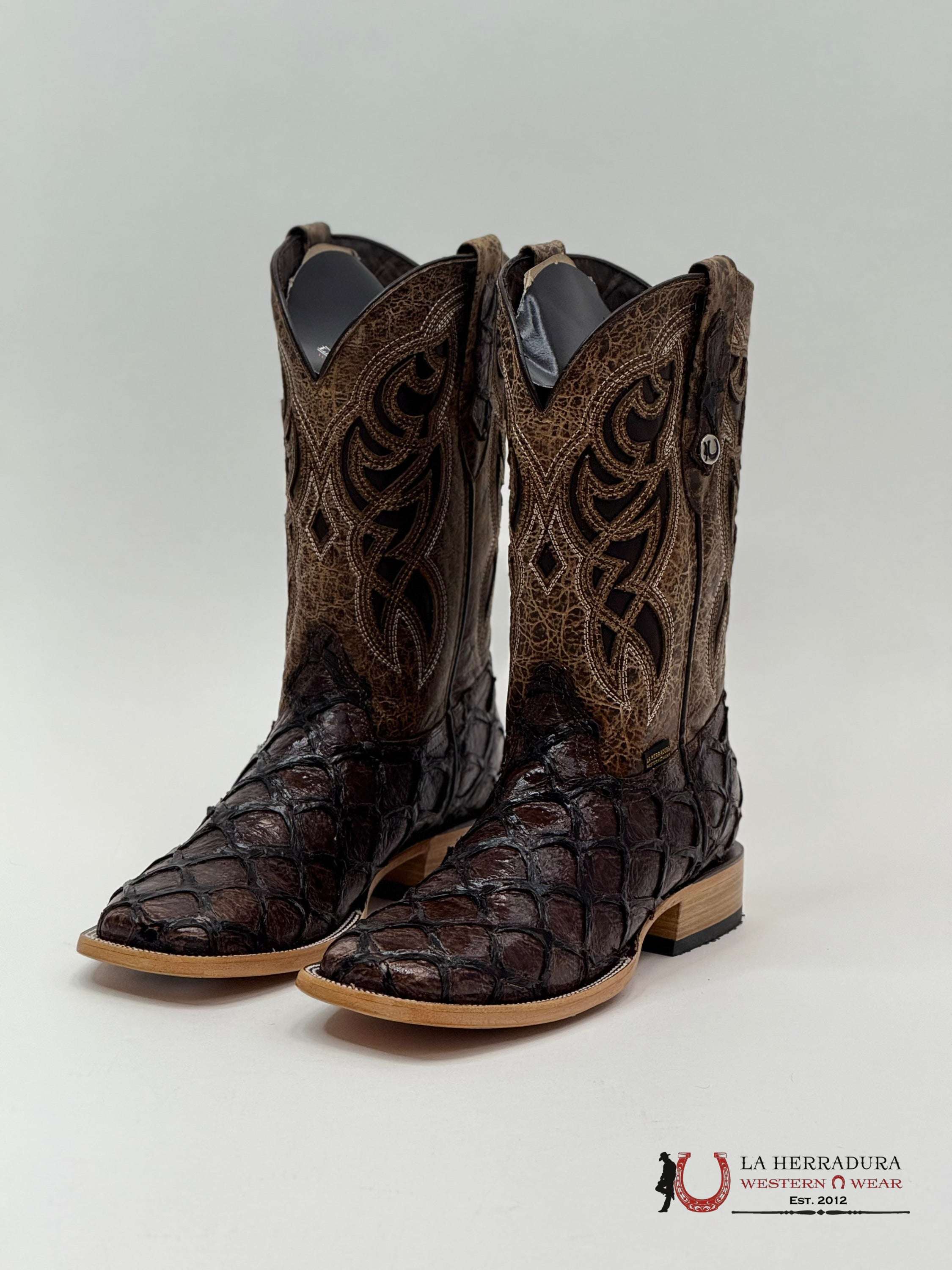 LA HERRADURA EST. PEZ CLON CAFÉ BRILLOSO BOTAS HOMBRES