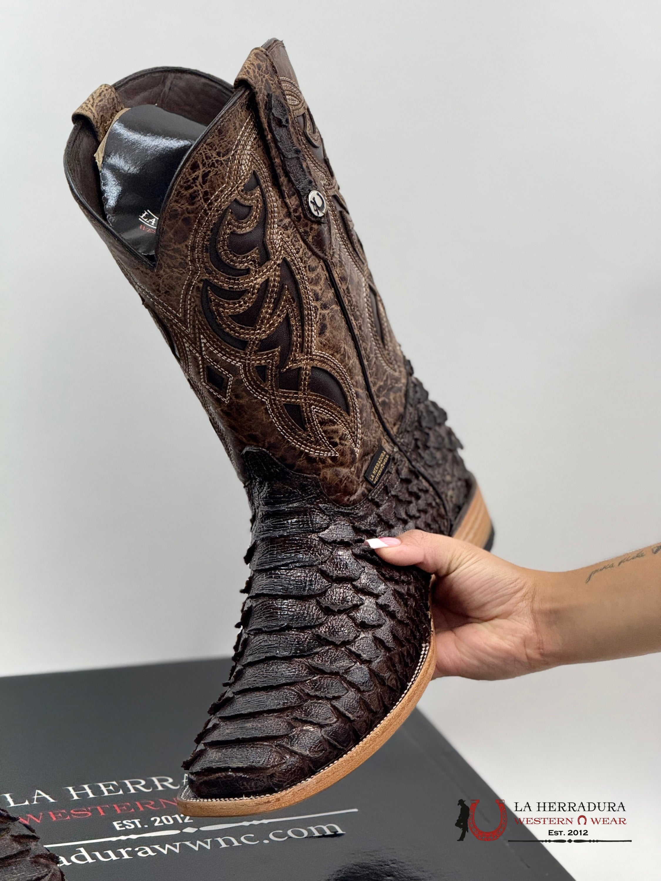 LA HERRADURA EST. PITON CLON MEGA CAFE BRILLOSO BOTAS HOMBRES